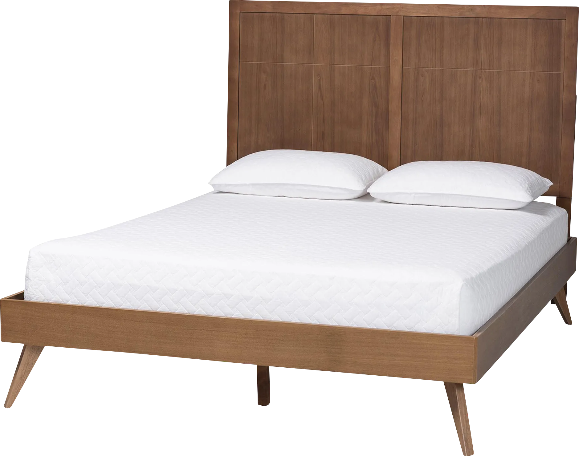 Chaoji Brown Queen Platform Bed - Image 1