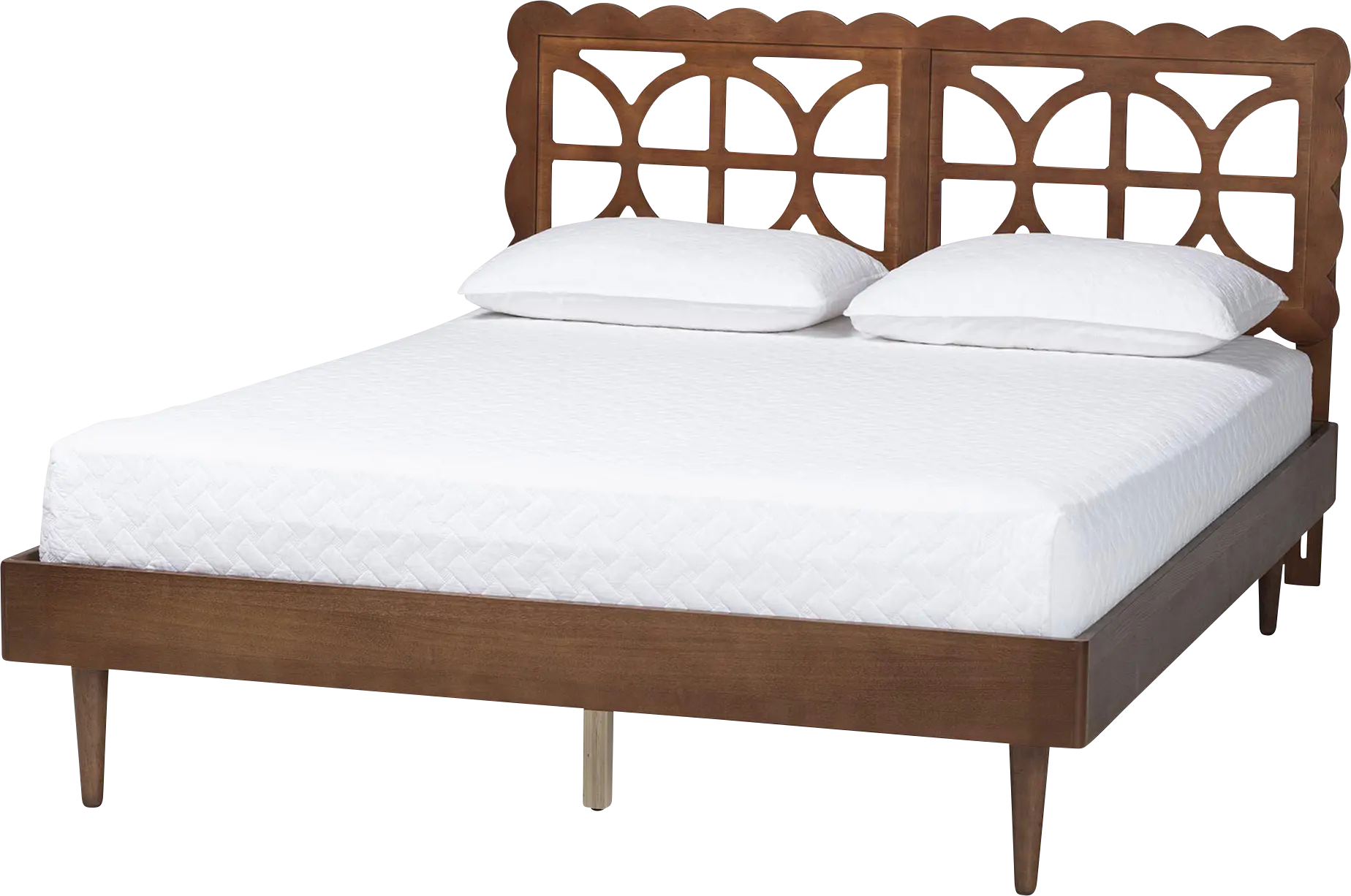 Epilo Brown Queen Platform Bed