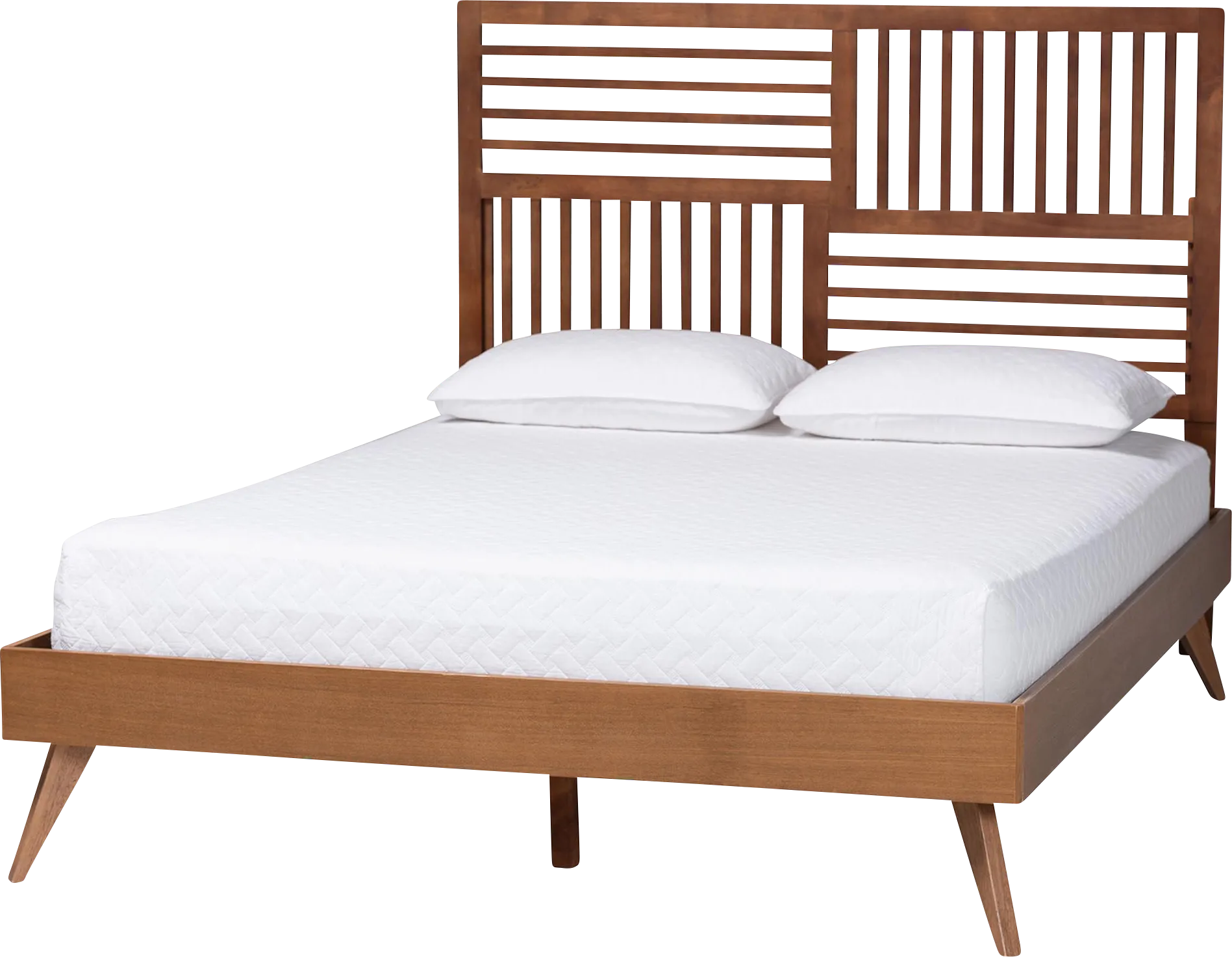 Talora Brown Queen Platform Bed - Thumbnail - Image 1
