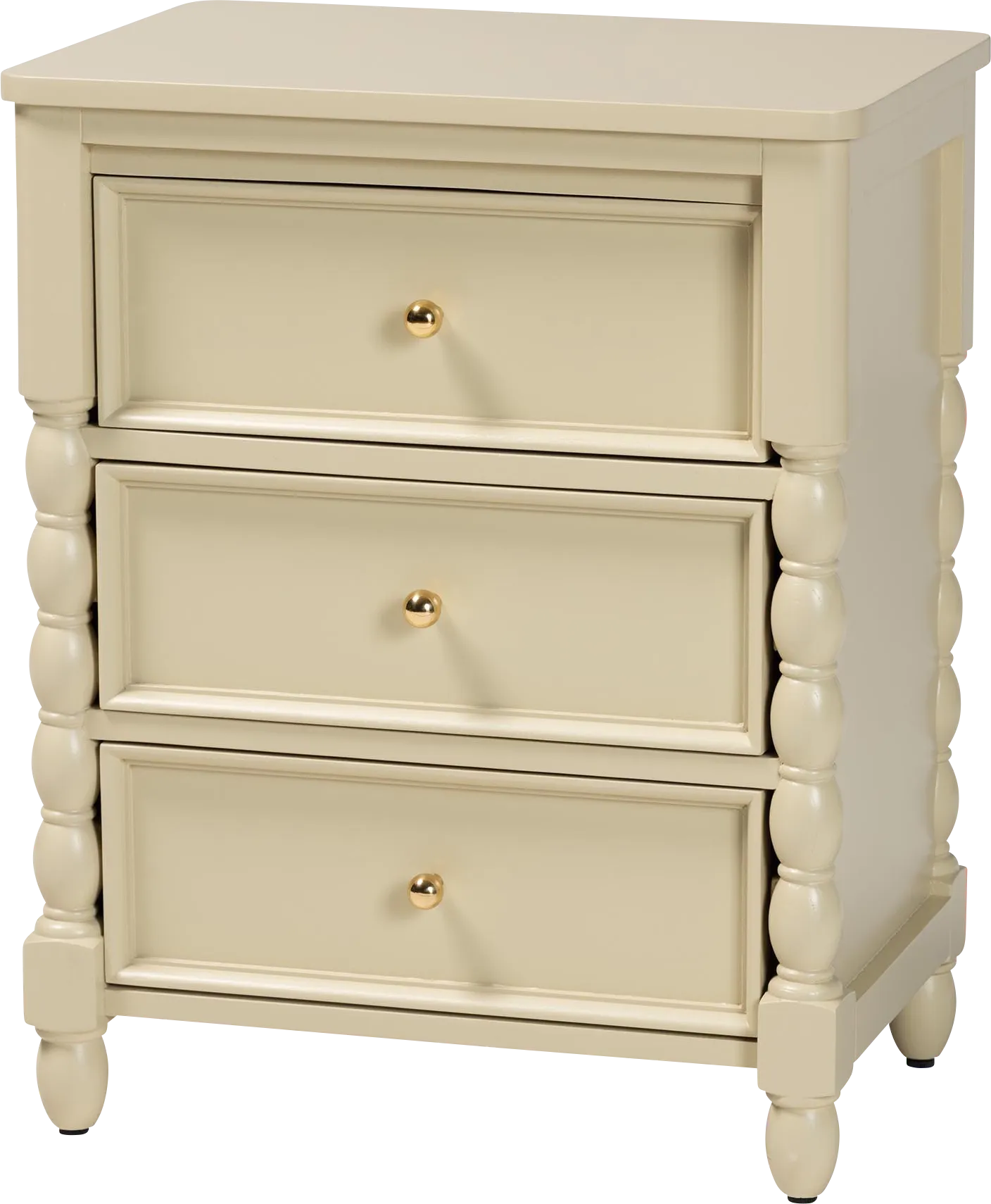 Lycui Beige Nightstand - Thumbnail - Image 1