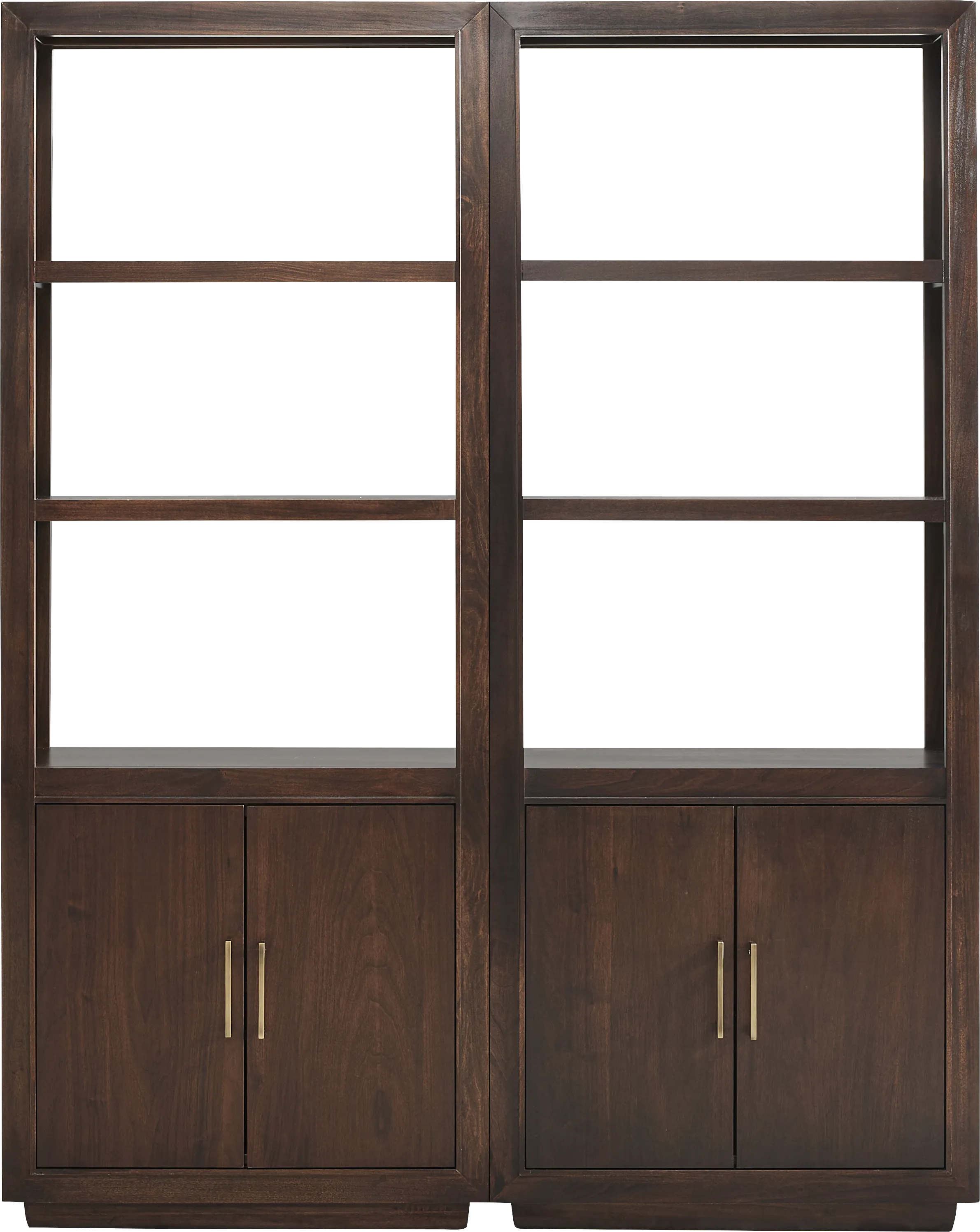 Grantham Brown Bookcase Set of 2 - Thumbnail - Image 1