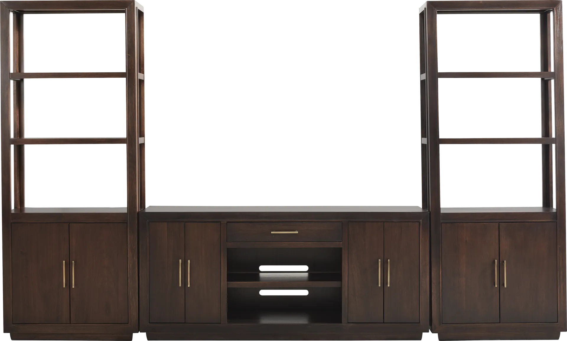 Grantham Brown 3 Pc Wall Unit with 66 in. Console - Image 1