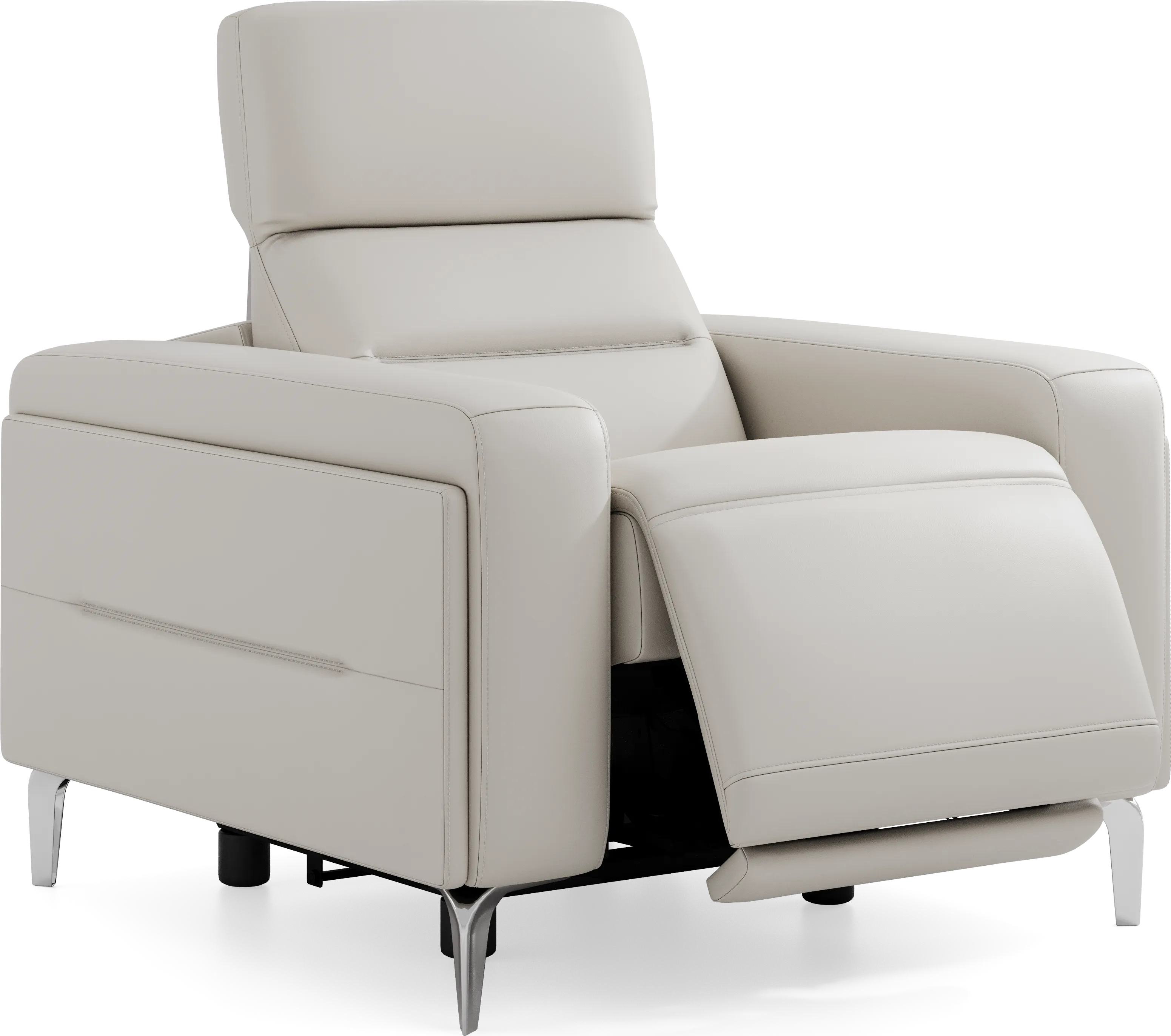 Amalfi Gray Leather 9 Pc Dual Power Reclining Living Room - Thumbnail - Image 16