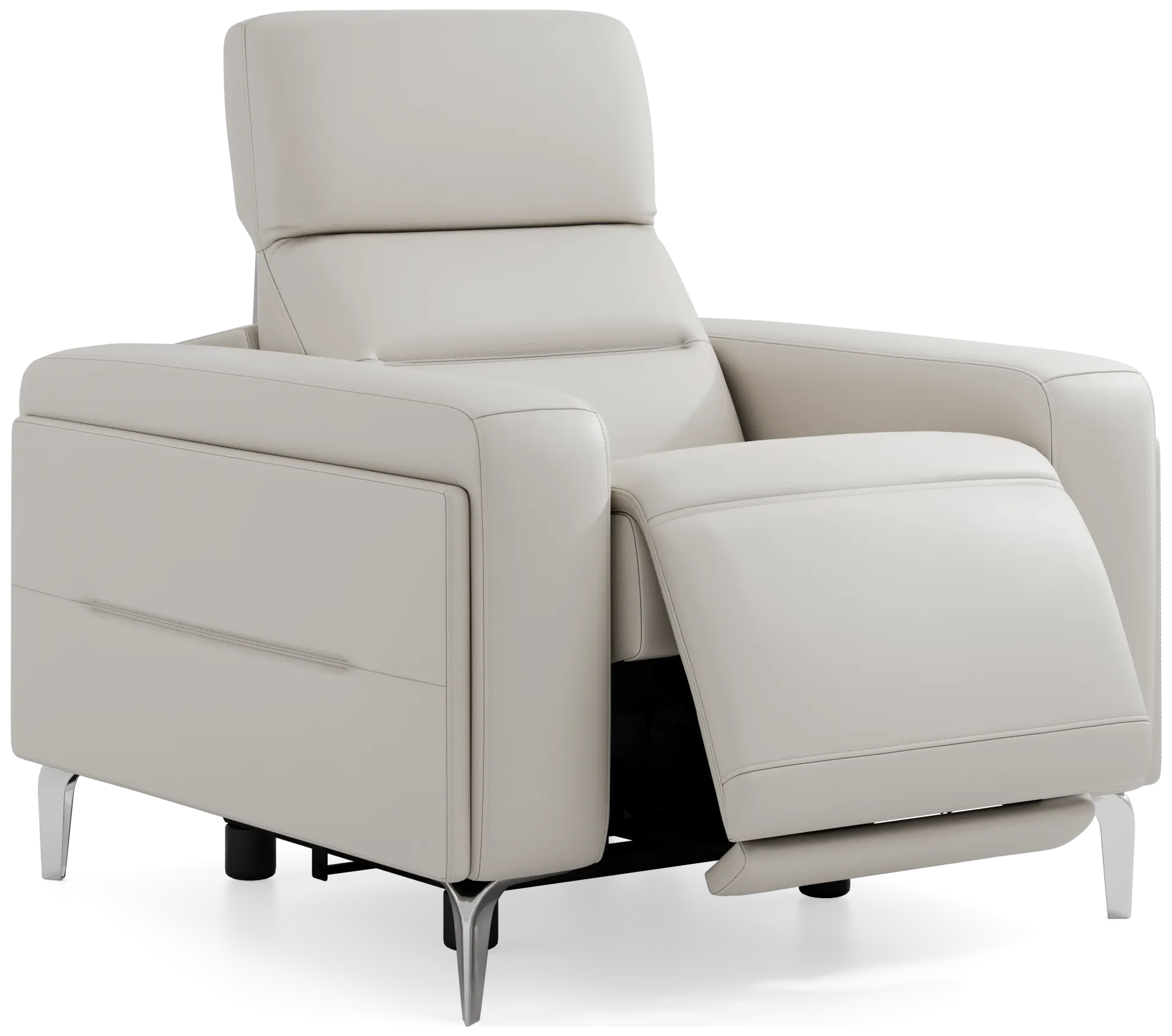 gray dual power recliner