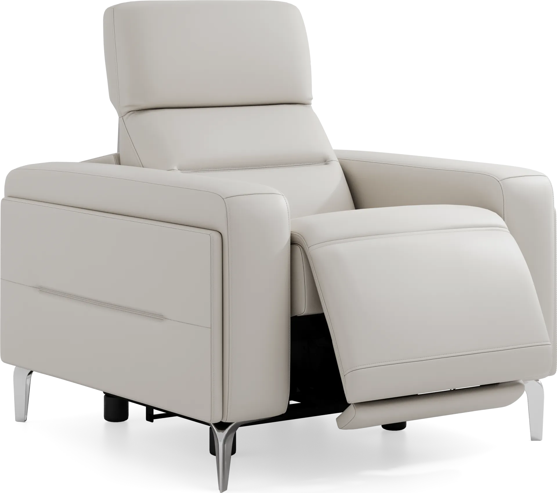 Amalfi Gray Leather 9 Pc Dual Power Reclining Living Room - Image 16