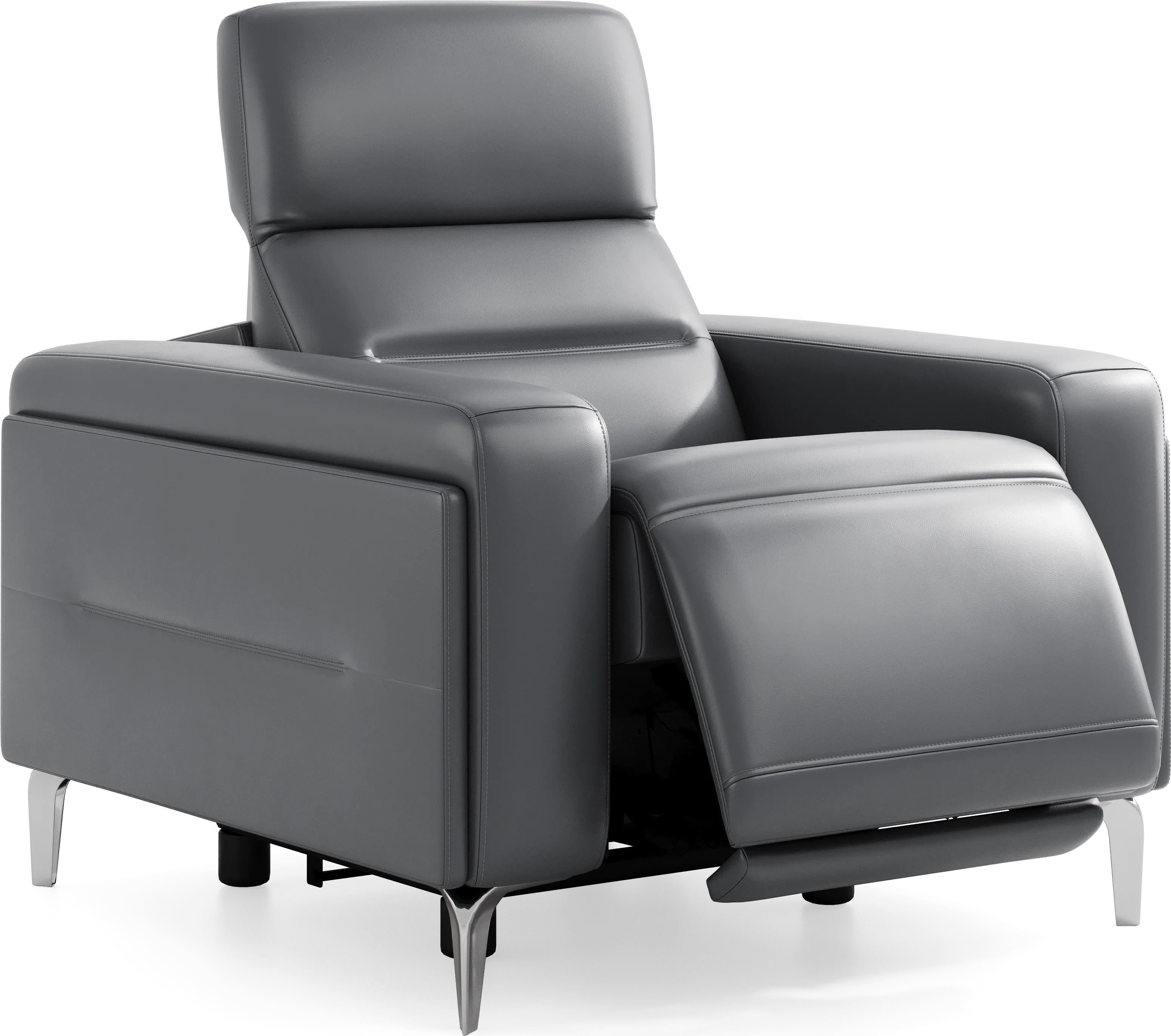 Amalfi Blue Leather 9 Pc Dual Power Reclining Living Room - Thumbnail - Image 15