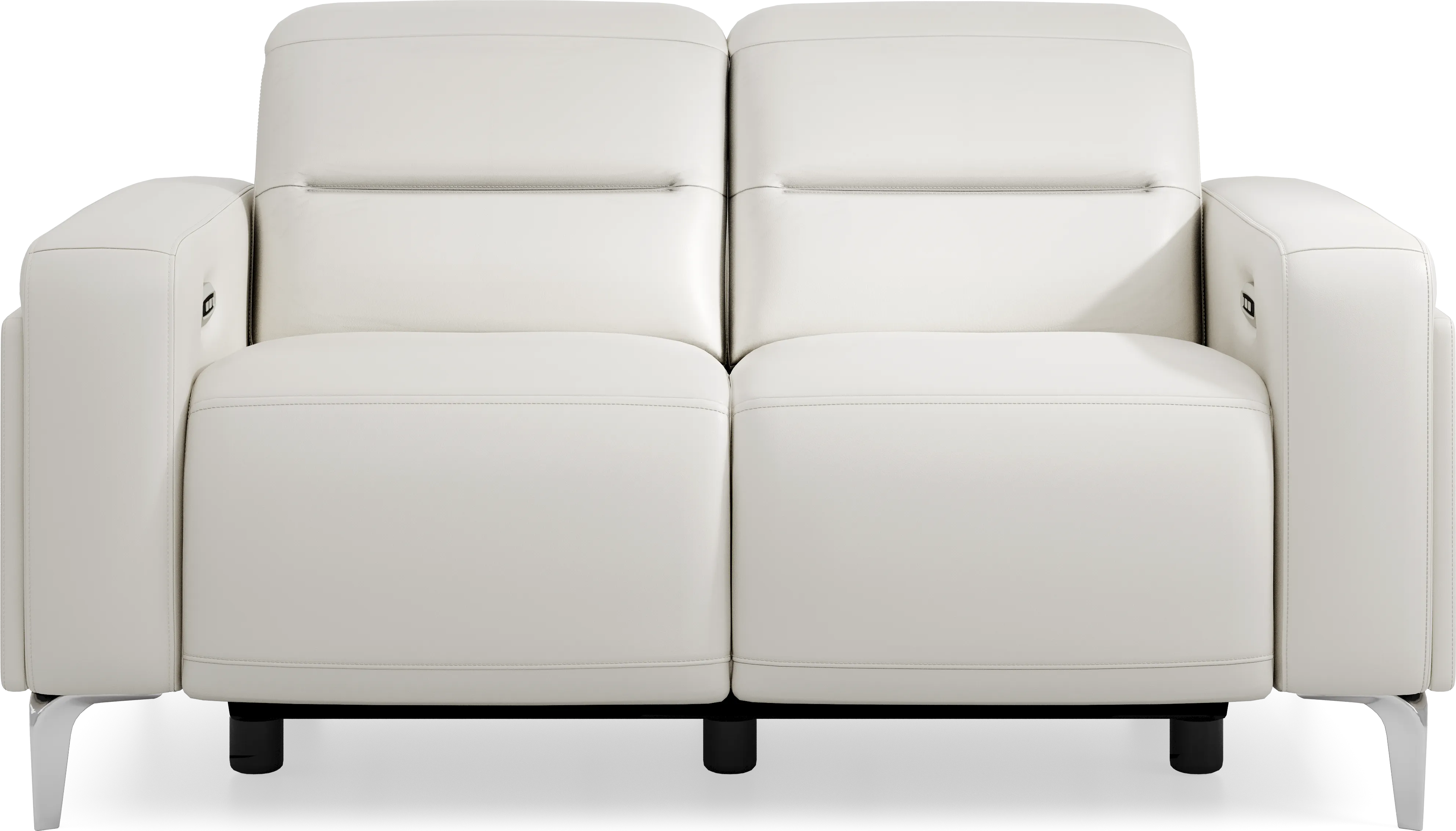 Amalfi White Leather 8 Pc Dual Power Reclining Living Room - Thumbnail - Image 11