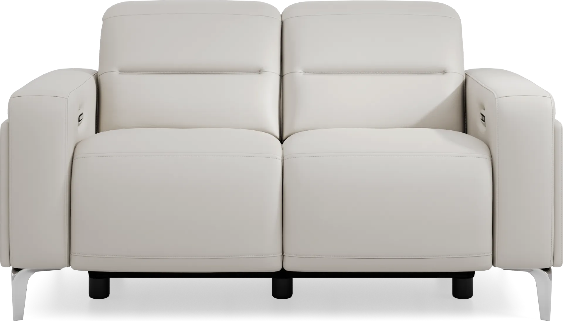 Amalfi Gray Leather 9 Pc Dual Power Reclining Living Room - Image 11