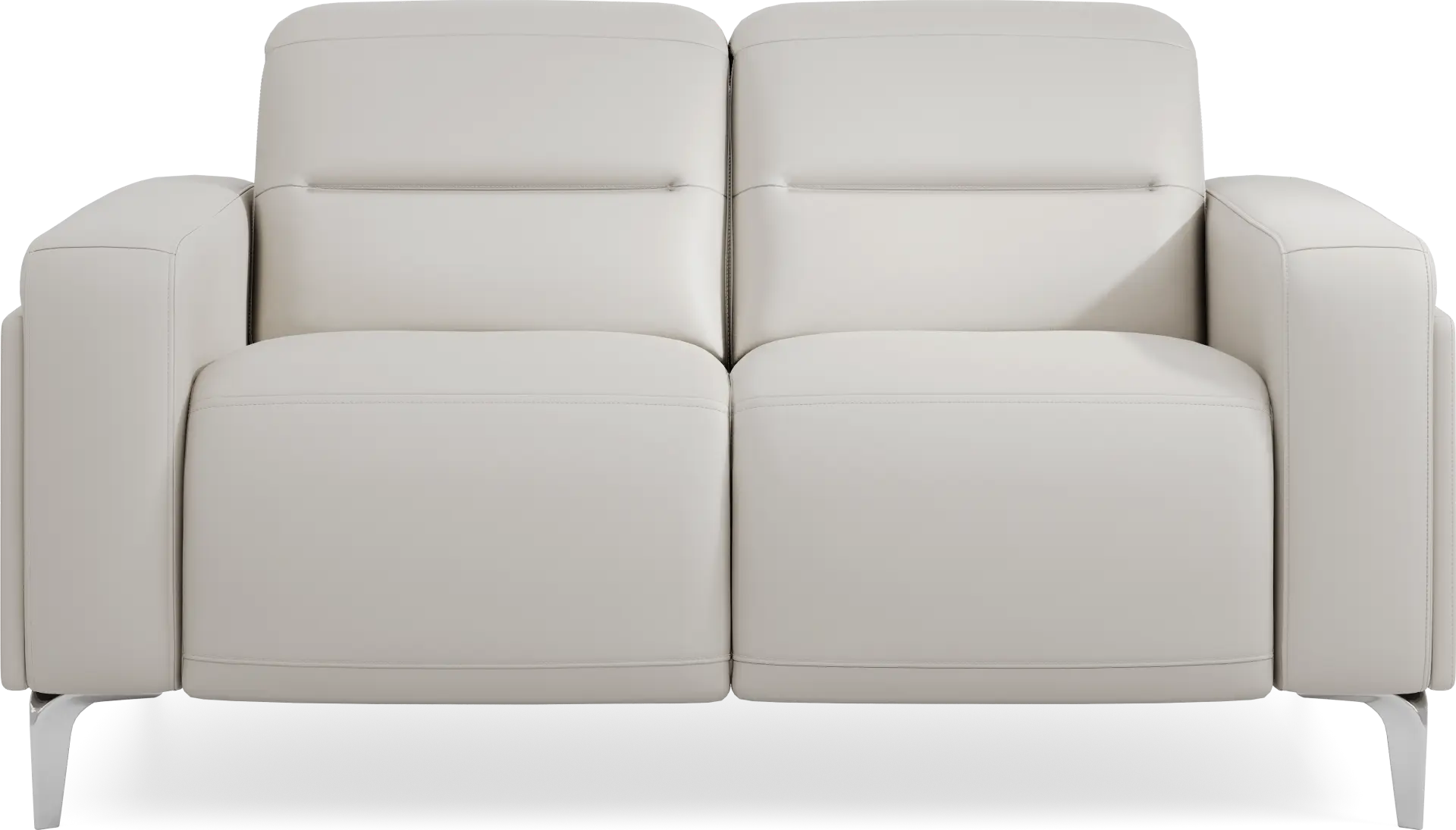 Amalfi Gray Leather Loveseat