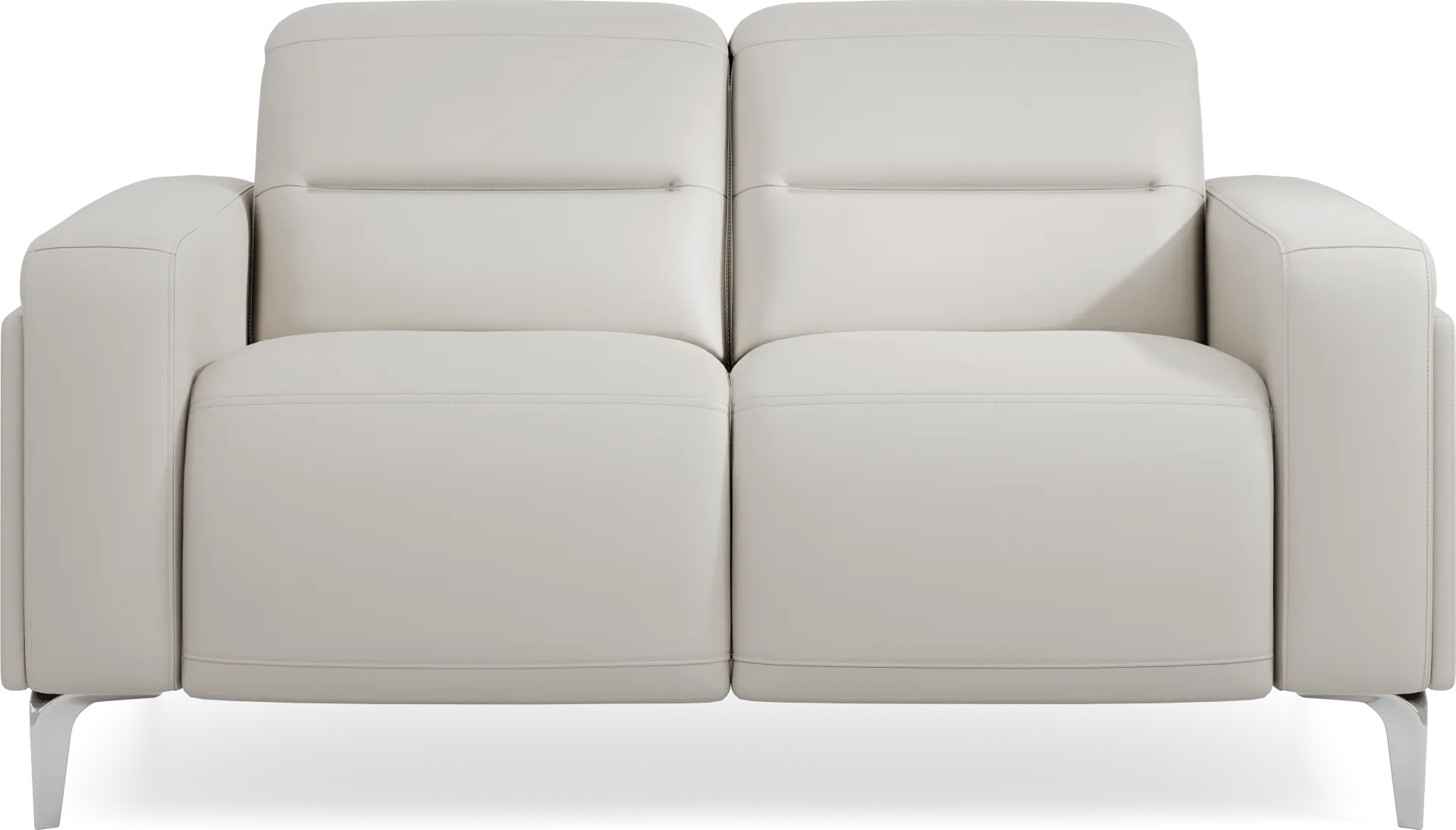 Amalfi Gray Leather 2 Pc Dual Power Reclining Living Room - Image 11