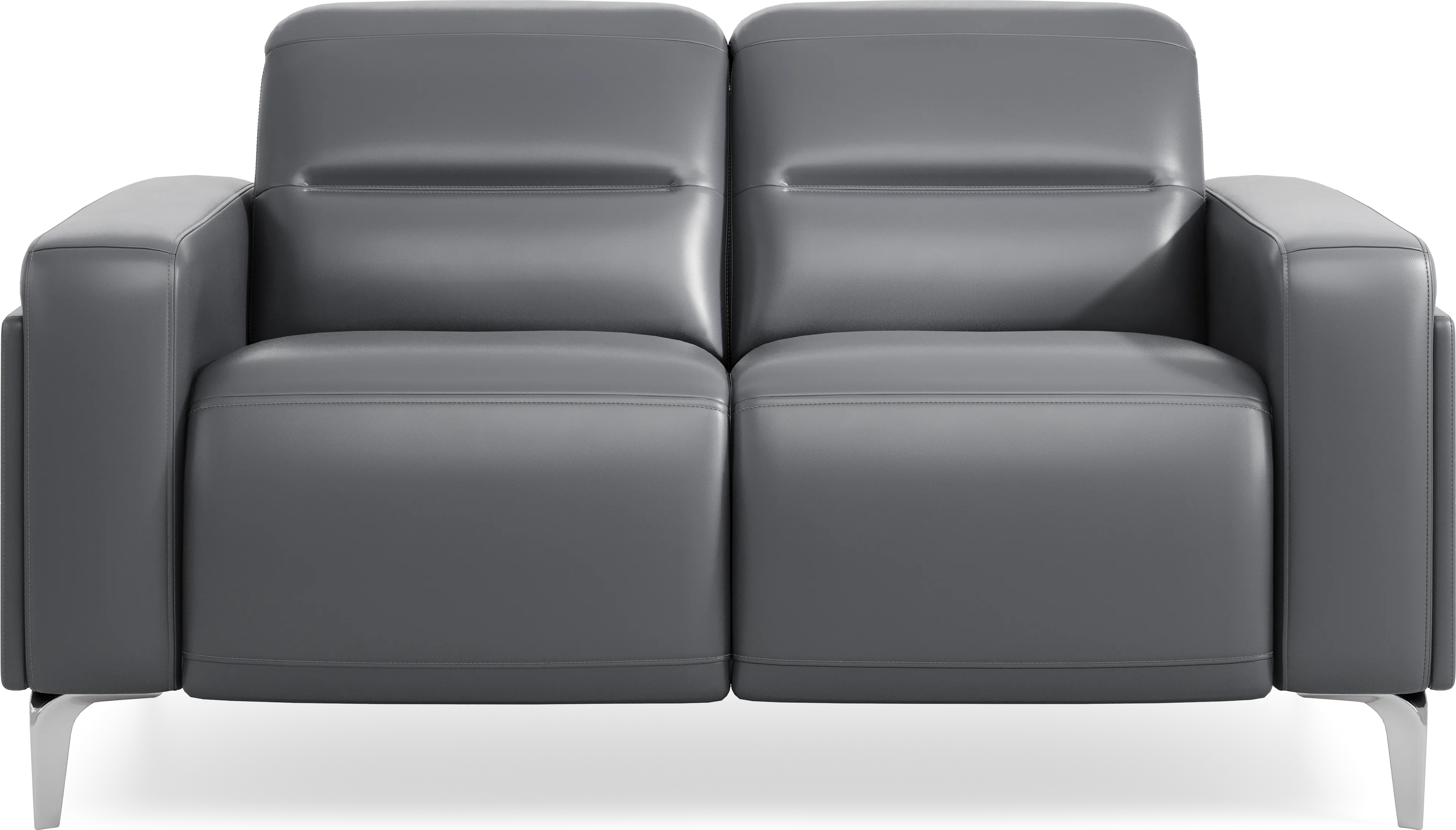 Amalfi Blue Leather 2 Pc Dual Power Reclining Living Room - Thumbnail - Image 11