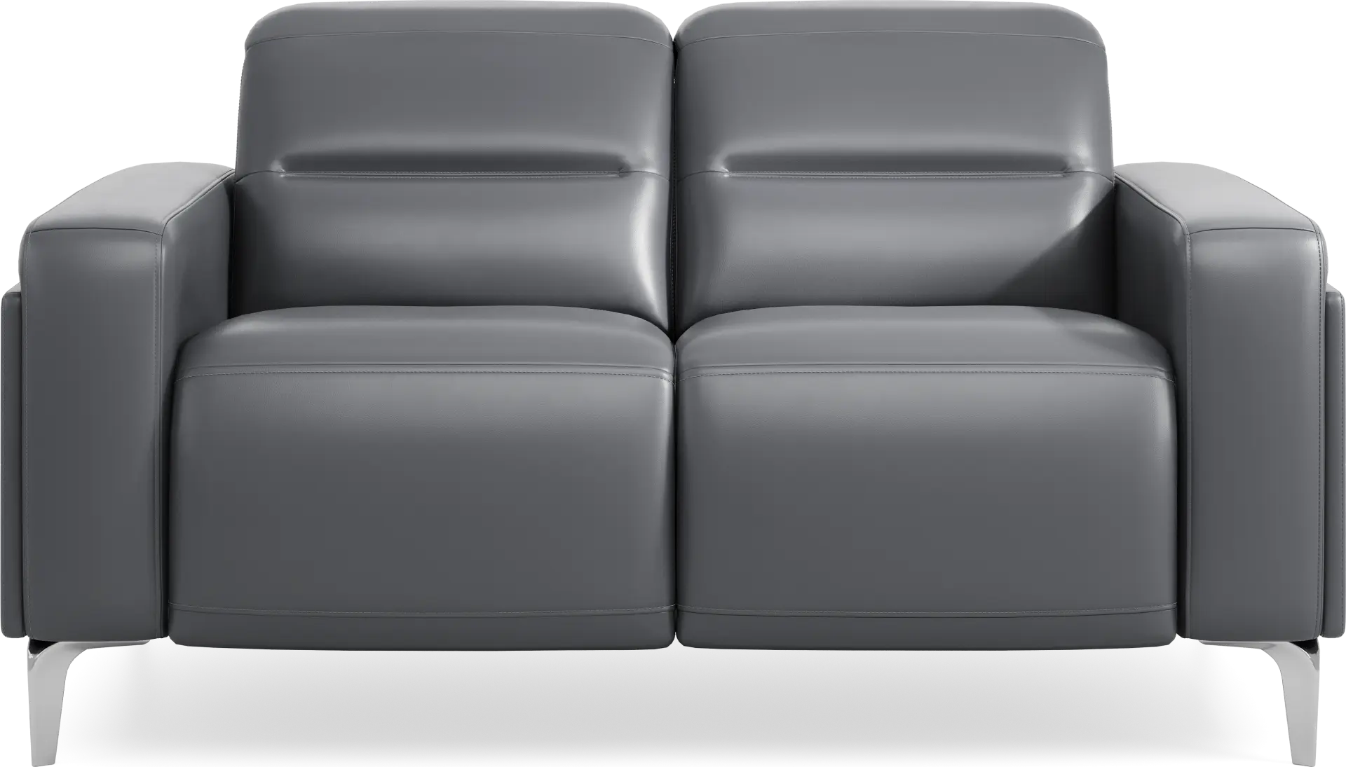 Amalfi Blue Leather Loveseat