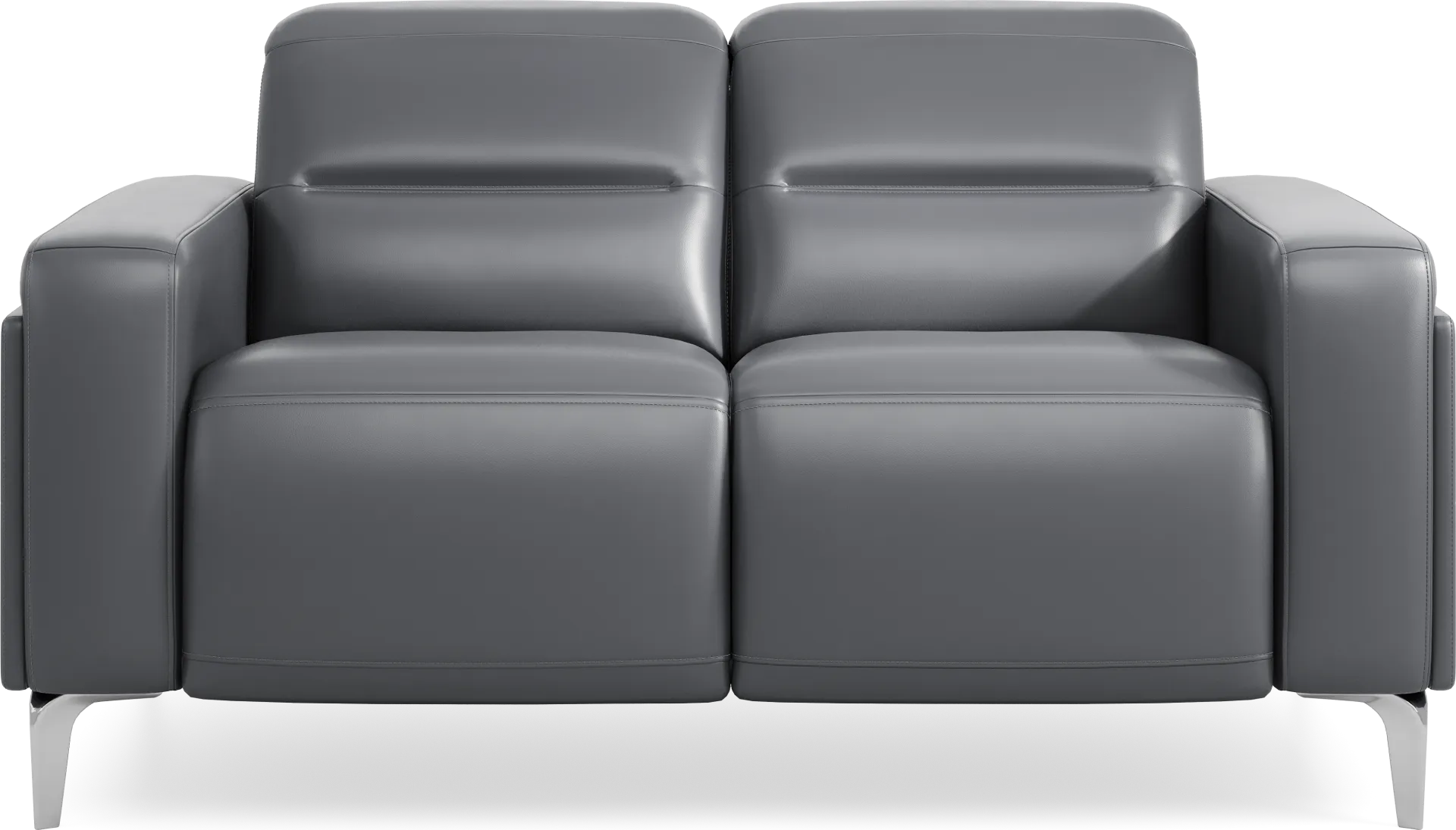 Amalfi Blue Leather 2 Pc Dual Power Reclining Living Room - Image 11