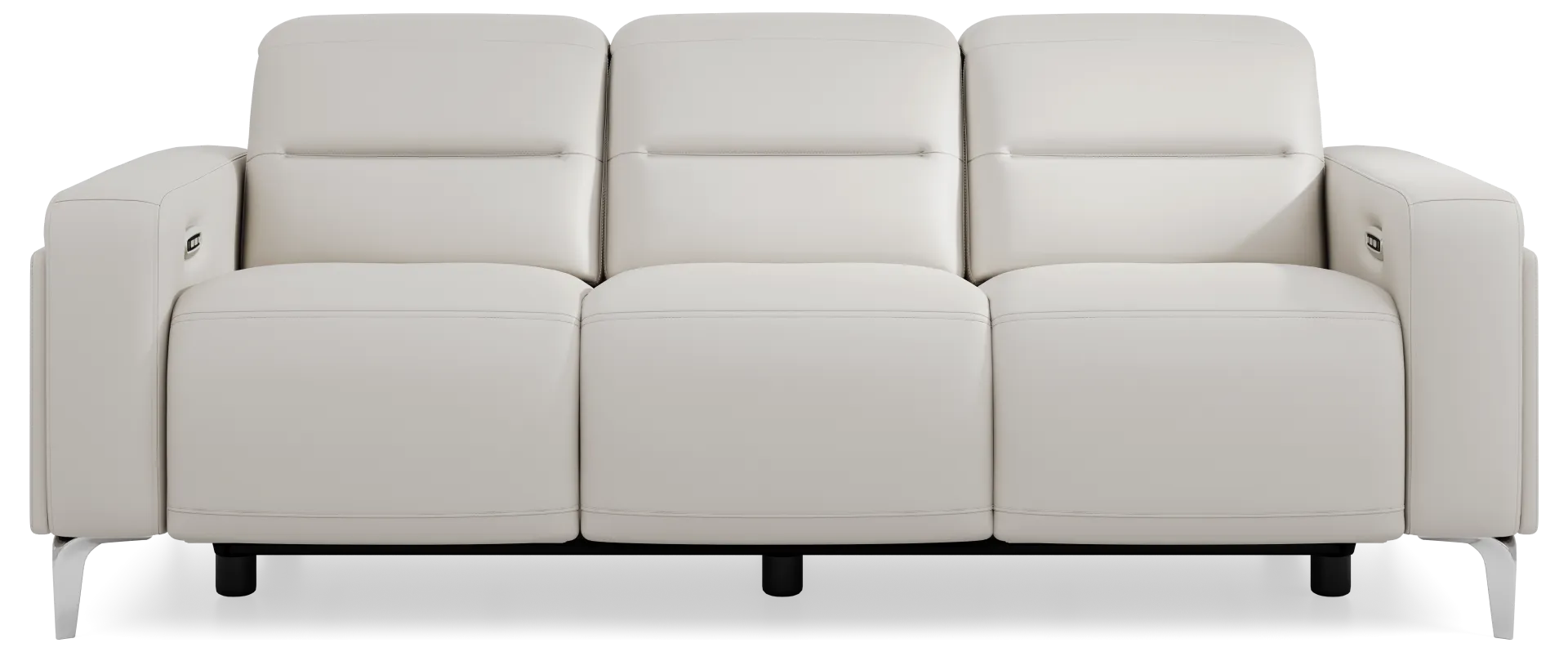 gray dual power reclining sofa