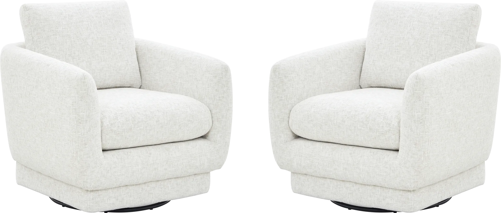 Carmen White Swivel Chair, Set of 2 - Image 1