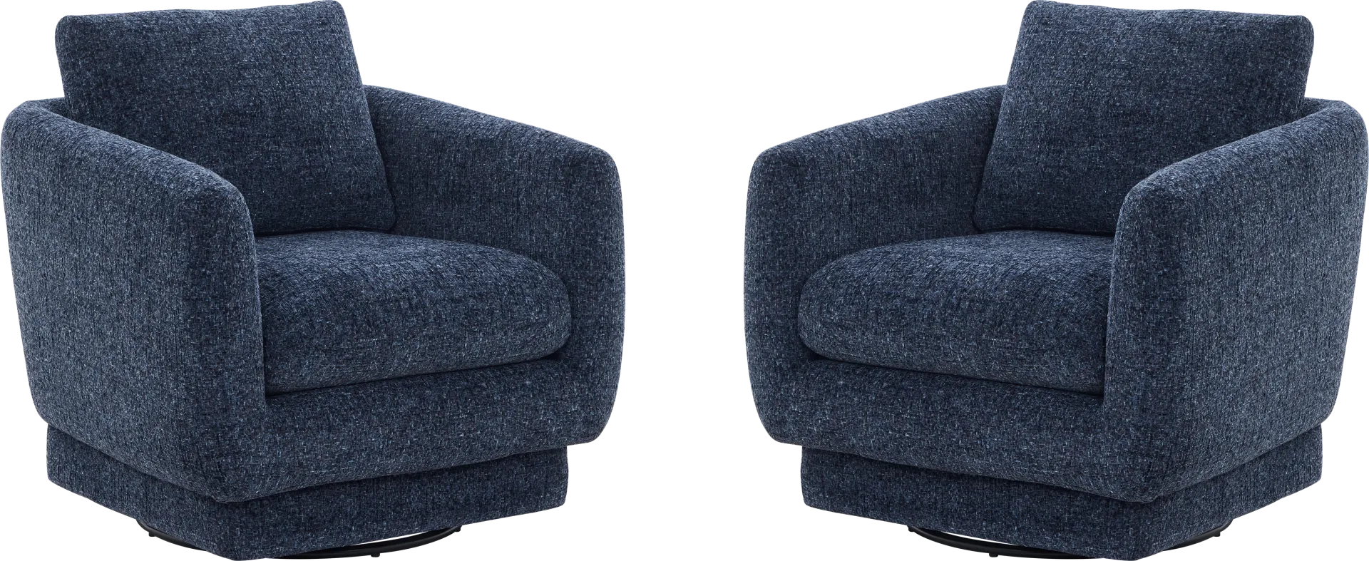 Carmen Indigo Swivel Chair, Set of 2 - Image 1