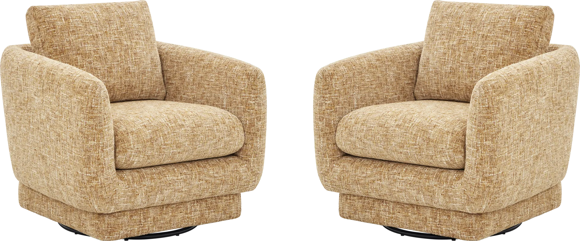 Carmen Gold Swivel Chair, Set of 2 - Image 1