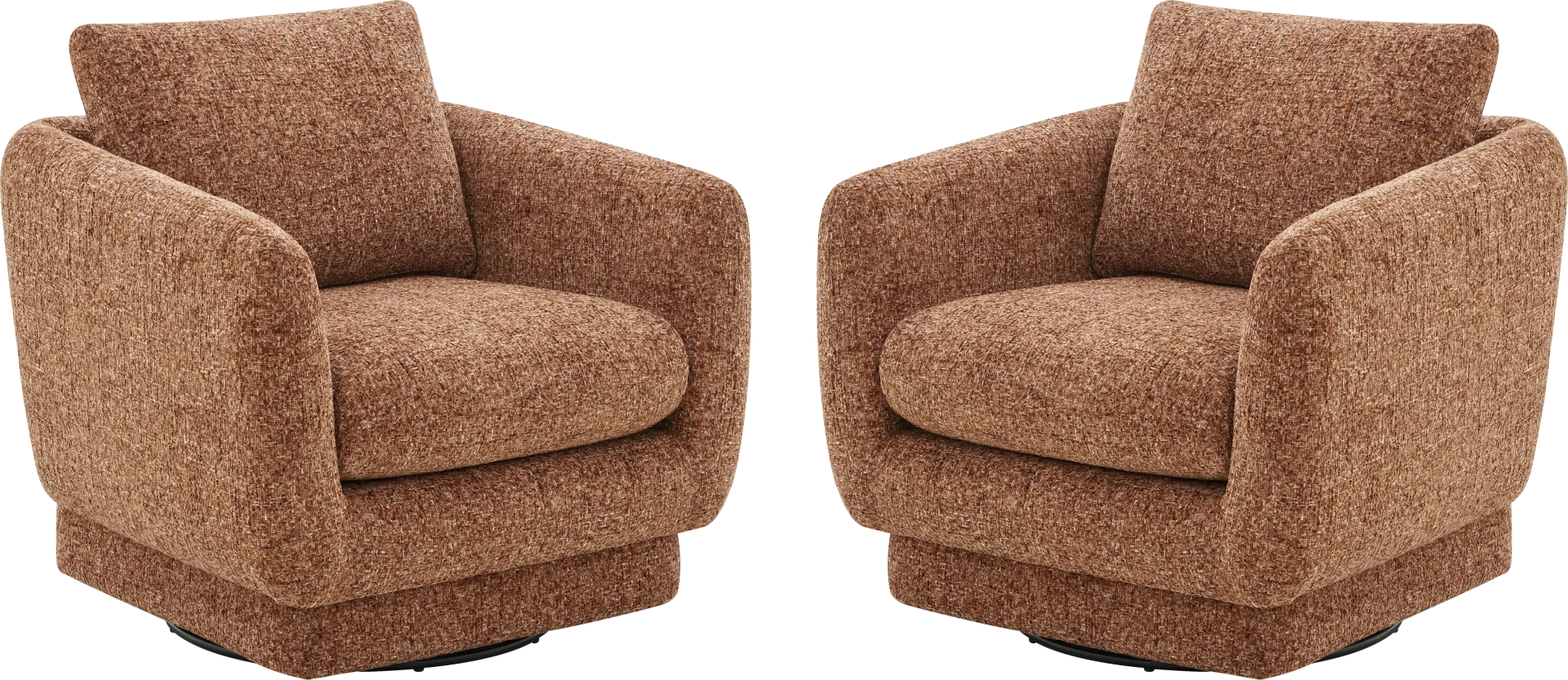 Carmen Orange Swivel Chair, Set of 2 - Image 1