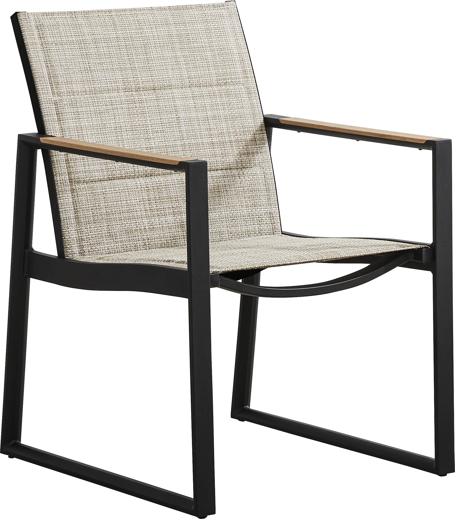 Shoreview Black Outdoor Arm Chair - Thumbnail - Image 1
