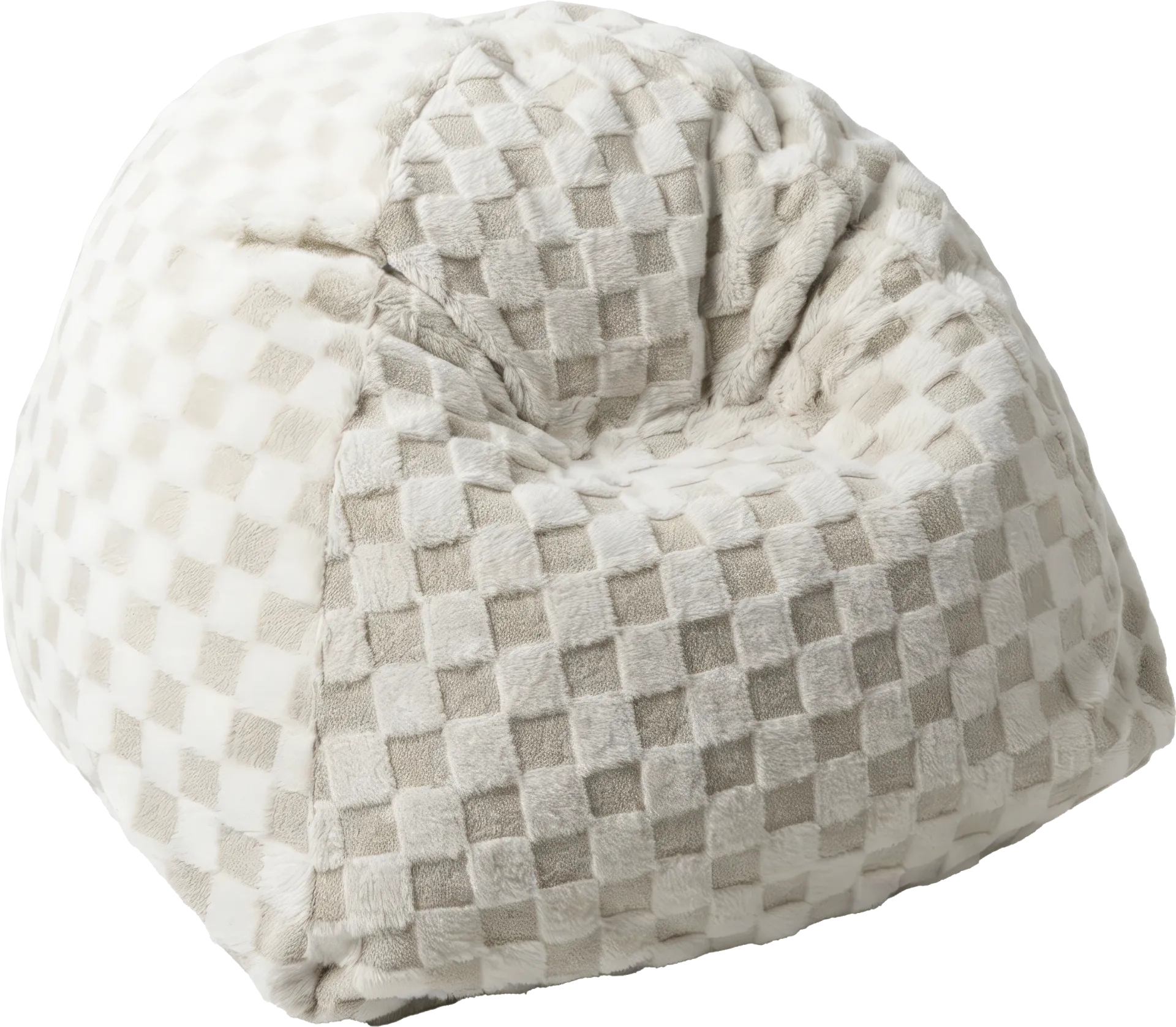 Kids Gumdrop Ivory Foam Bean Bag Chair - Image 1
