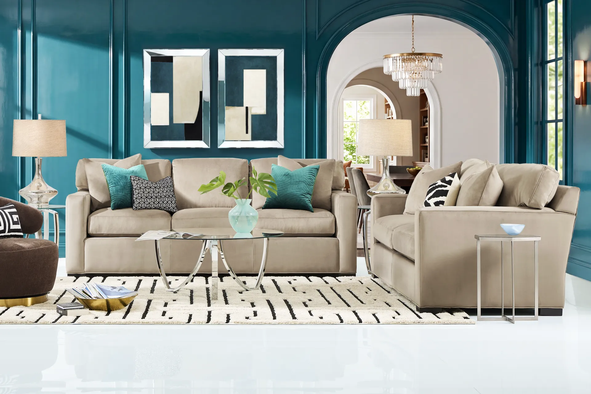 Harmonie Light Taupe 2 Pc Living Room - Image 1
