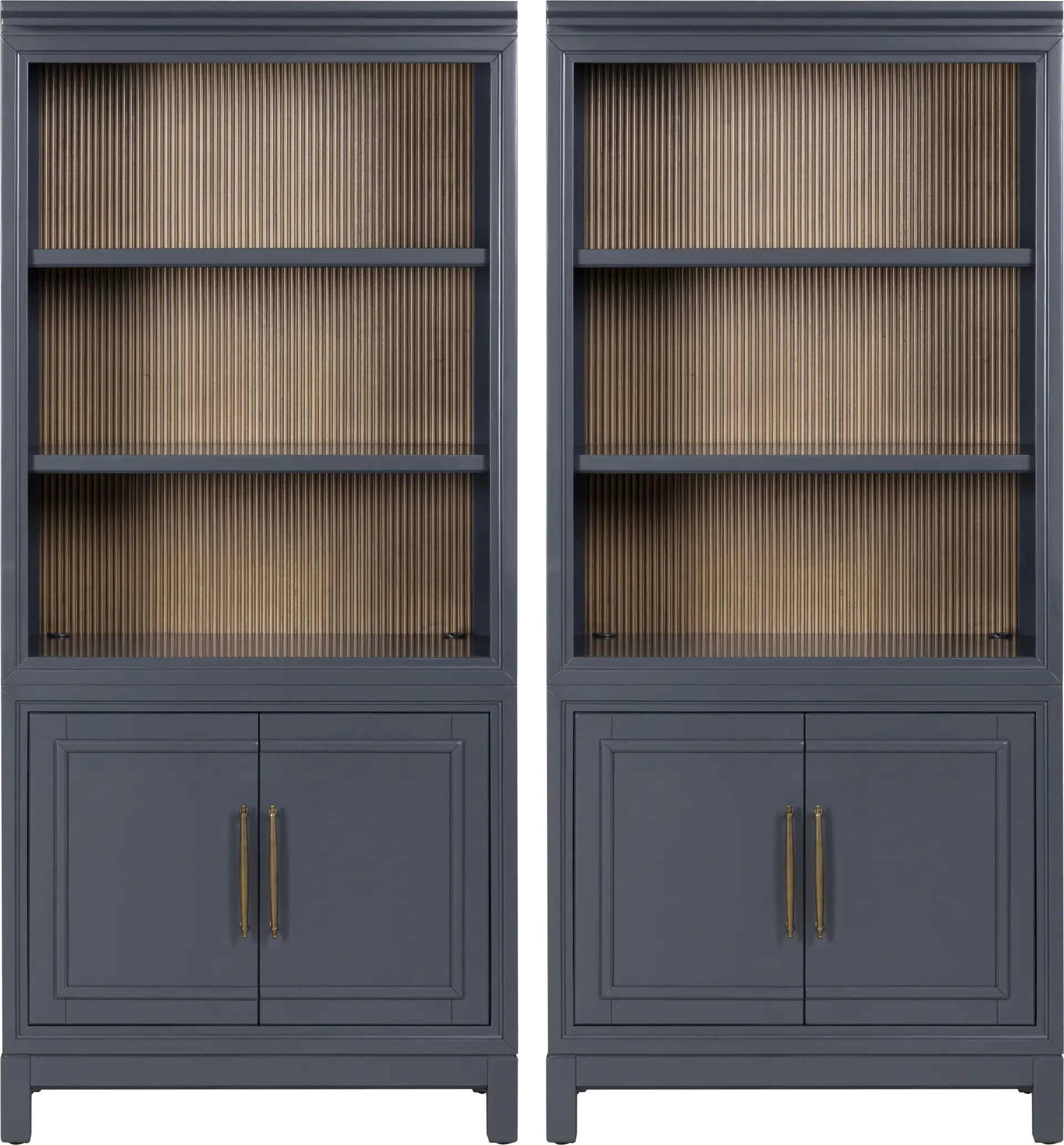 Albion Blue Bookcases, Set of 2