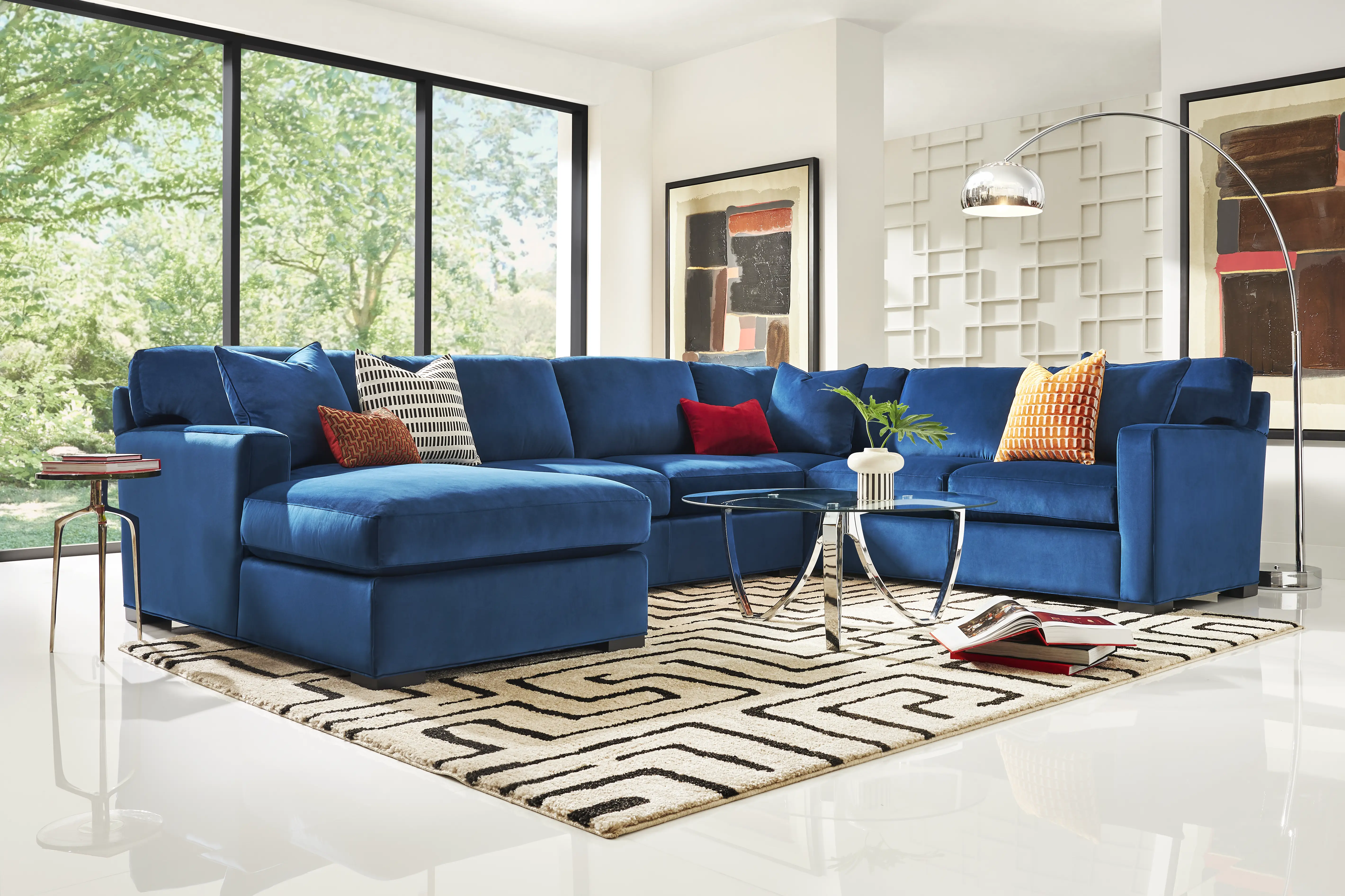 Harmonie Cobalt 3 Pc Sectional - Thumbnail - Image 2