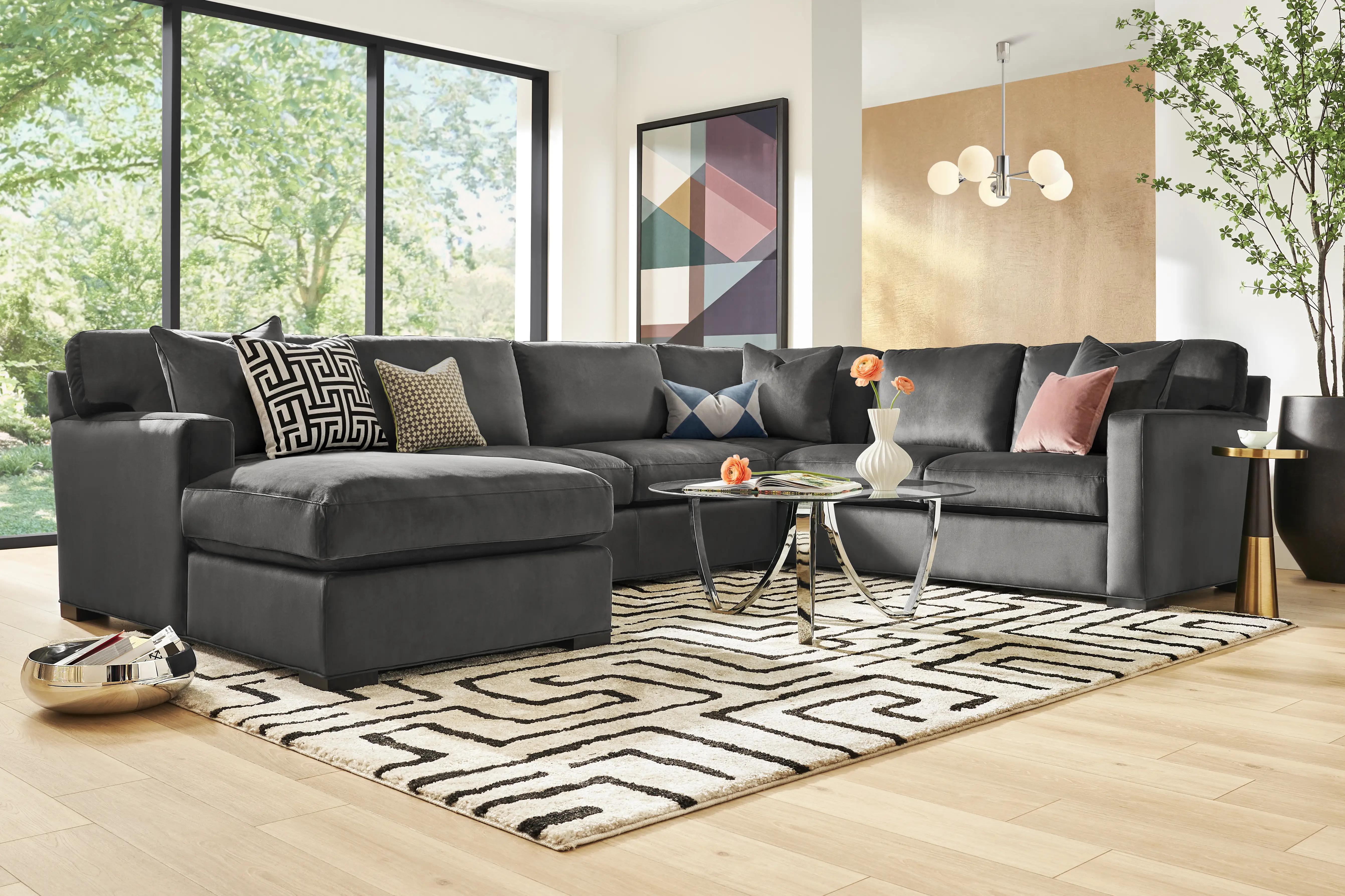 Harmonie Gunmetal 3 Pc Sectional - Thumbnail - Image 2