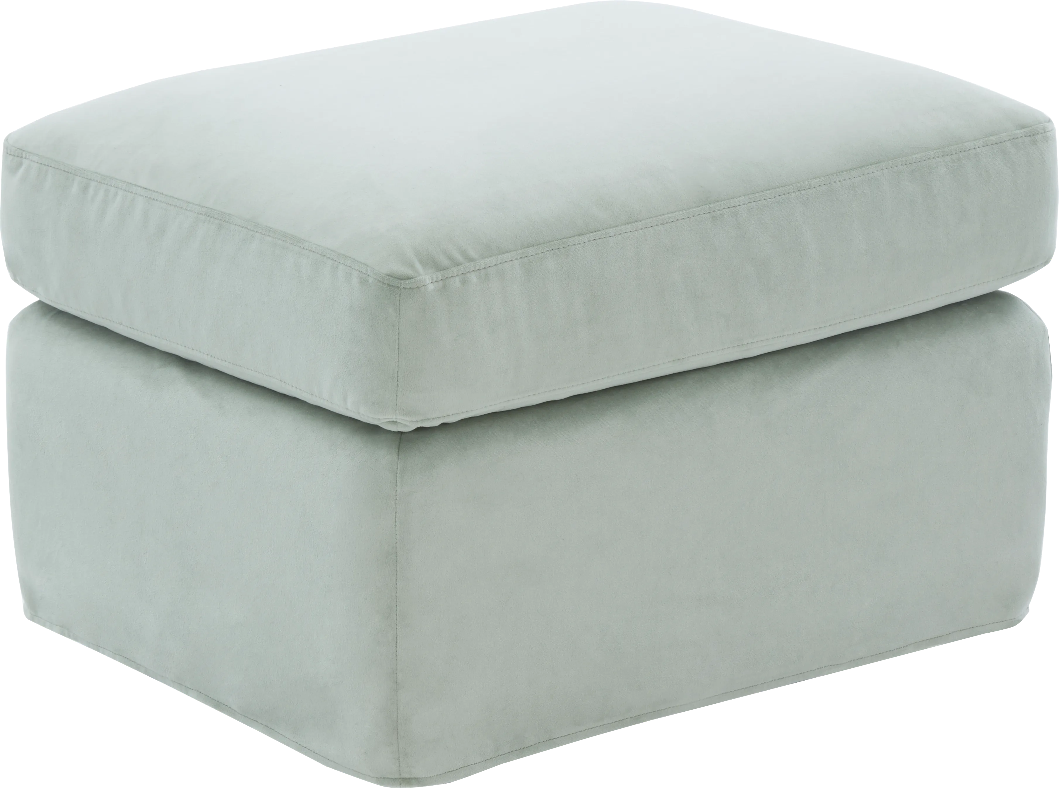 Mary Lou Green Slipcover Glider Ottoman - Thumbnail - Image 1