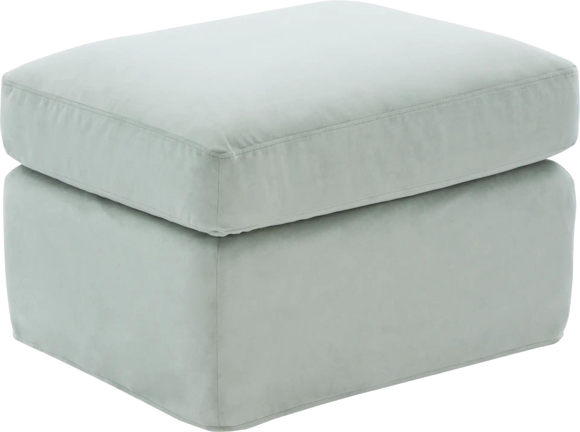 Mary Lou Green Slipcover Glider Ottoman