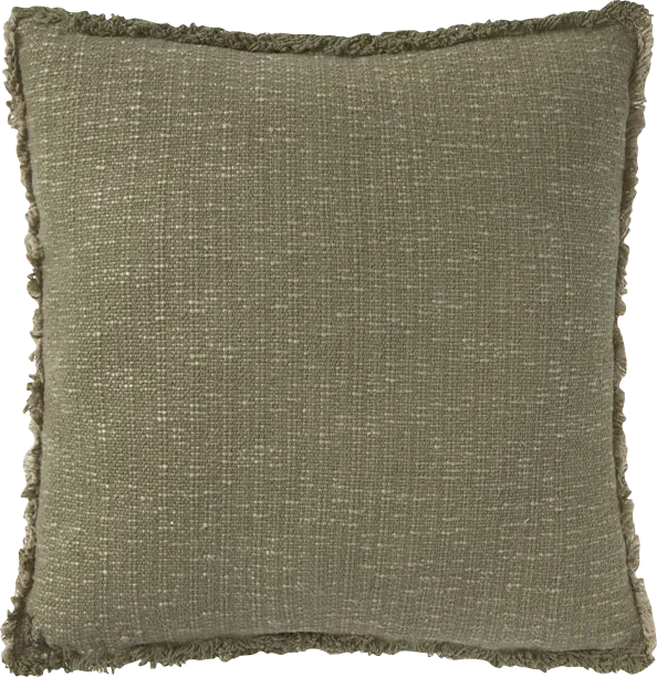 Handloom Green/Beige Accent Pillow - Thumbnail - Image 1