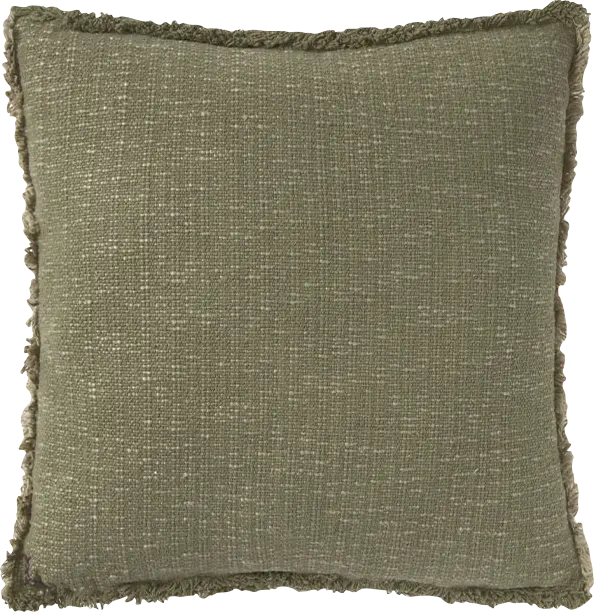 Handloom Green/Beige Accent Pillow