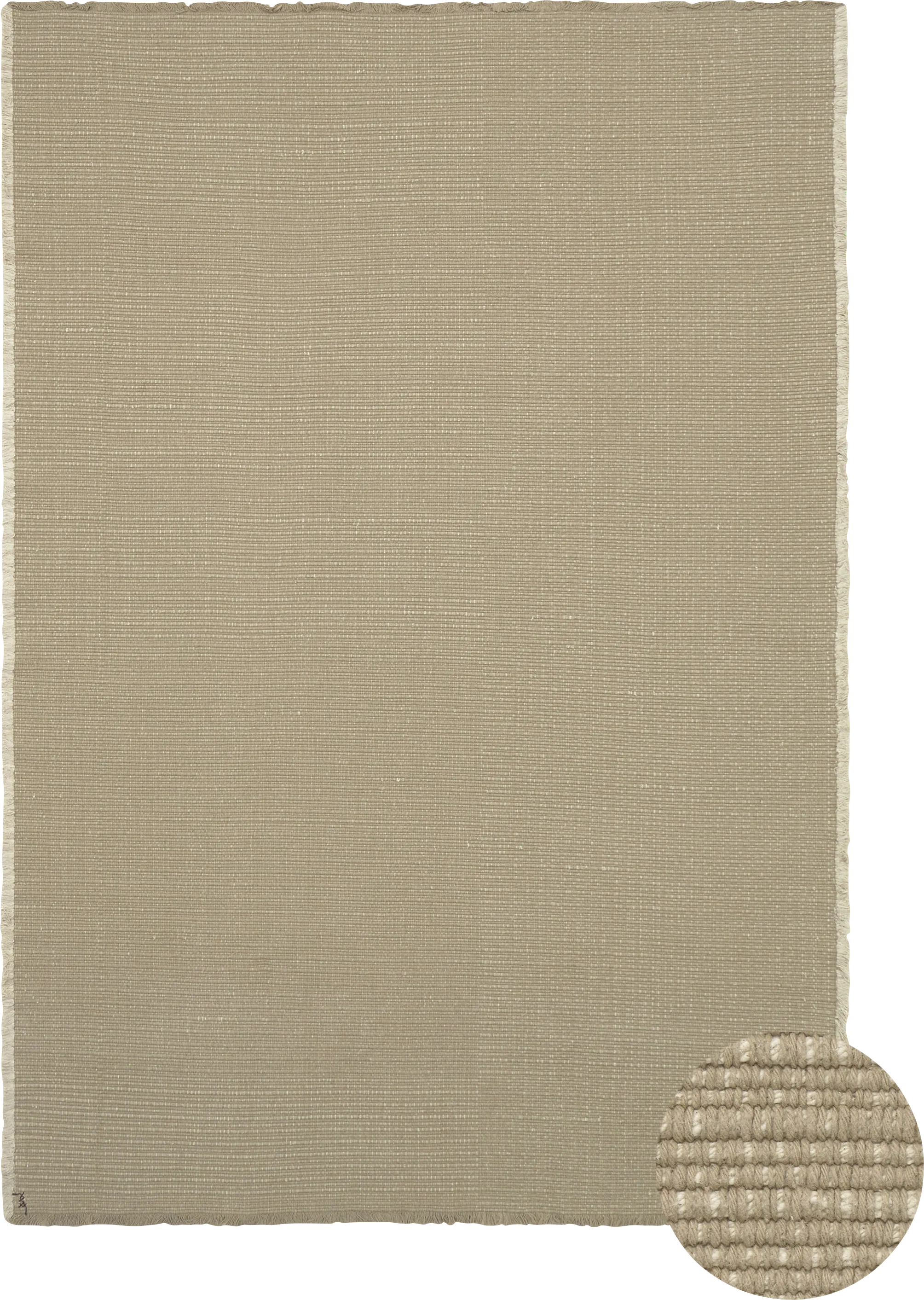Handloom Beige/Natural 5'7 x 7'10 Rug - Thumbnail - Image 1