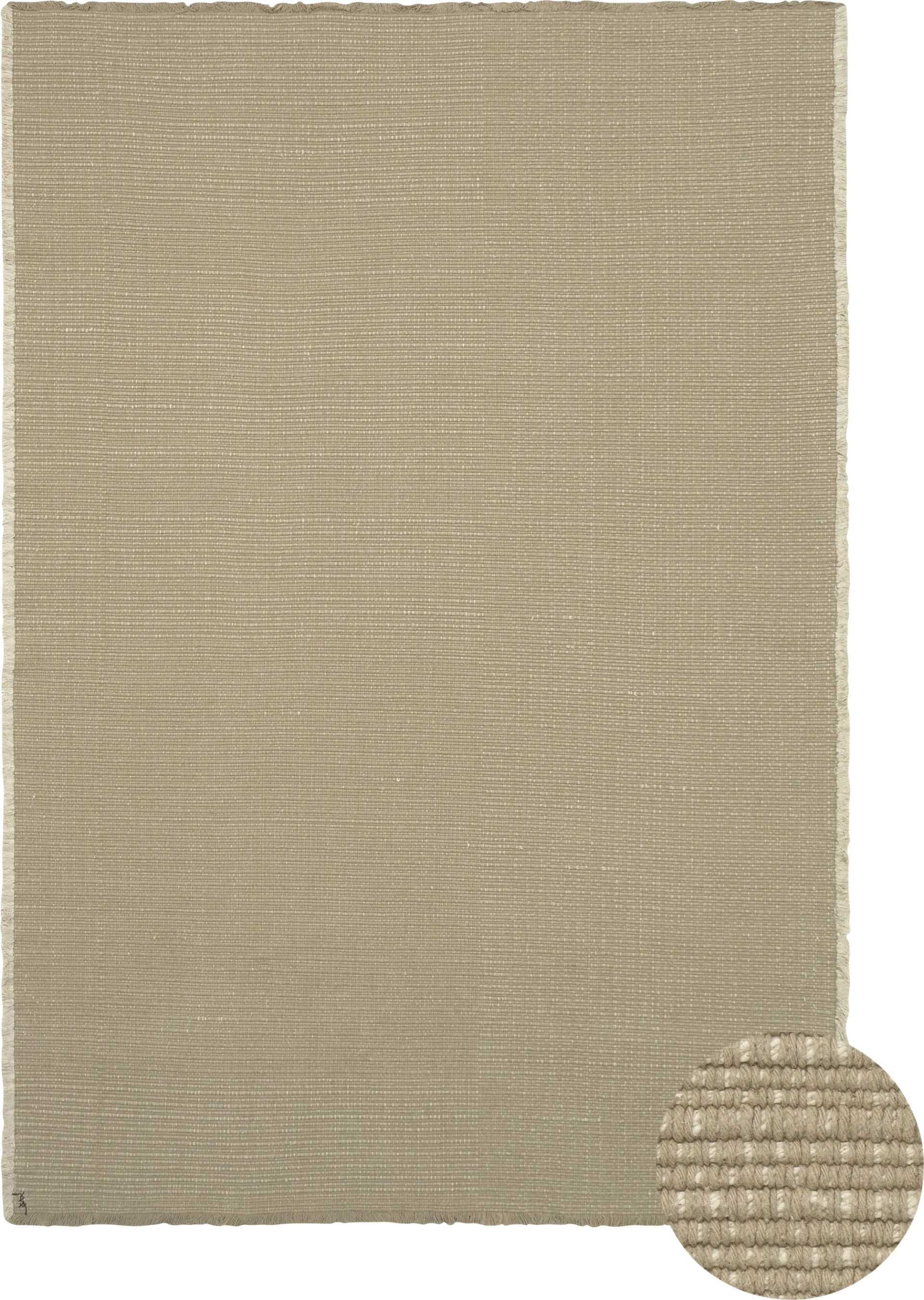Handloom Beige/Natural 5'7 x 7'10 Rug - Image 1