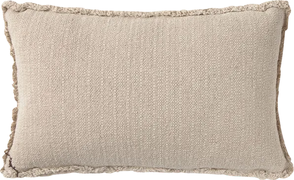 Handloom Beige/Natural Lumbar Pillow - Image 1