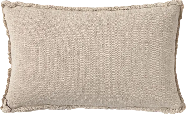 Handloom Beige/Natural Lumbar Pillow
