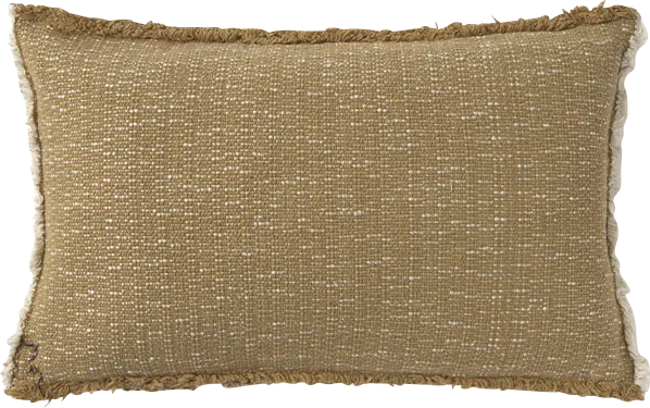 Handloom Tan/Natural Lumbar Pillow - Image 1