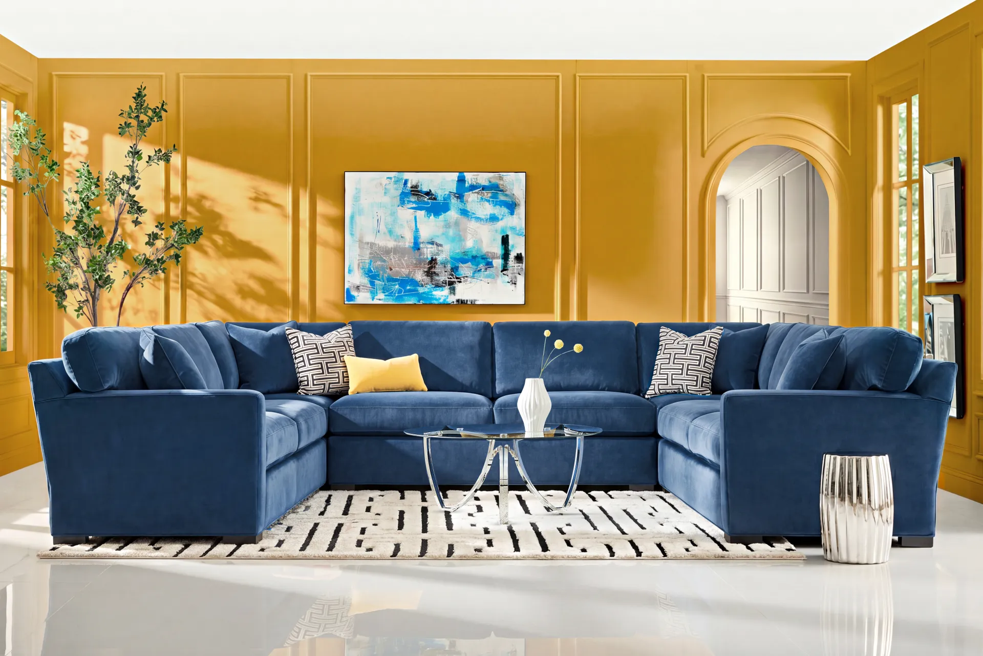 Harmonie Cobalt 3 Pc Sectional - Image 2