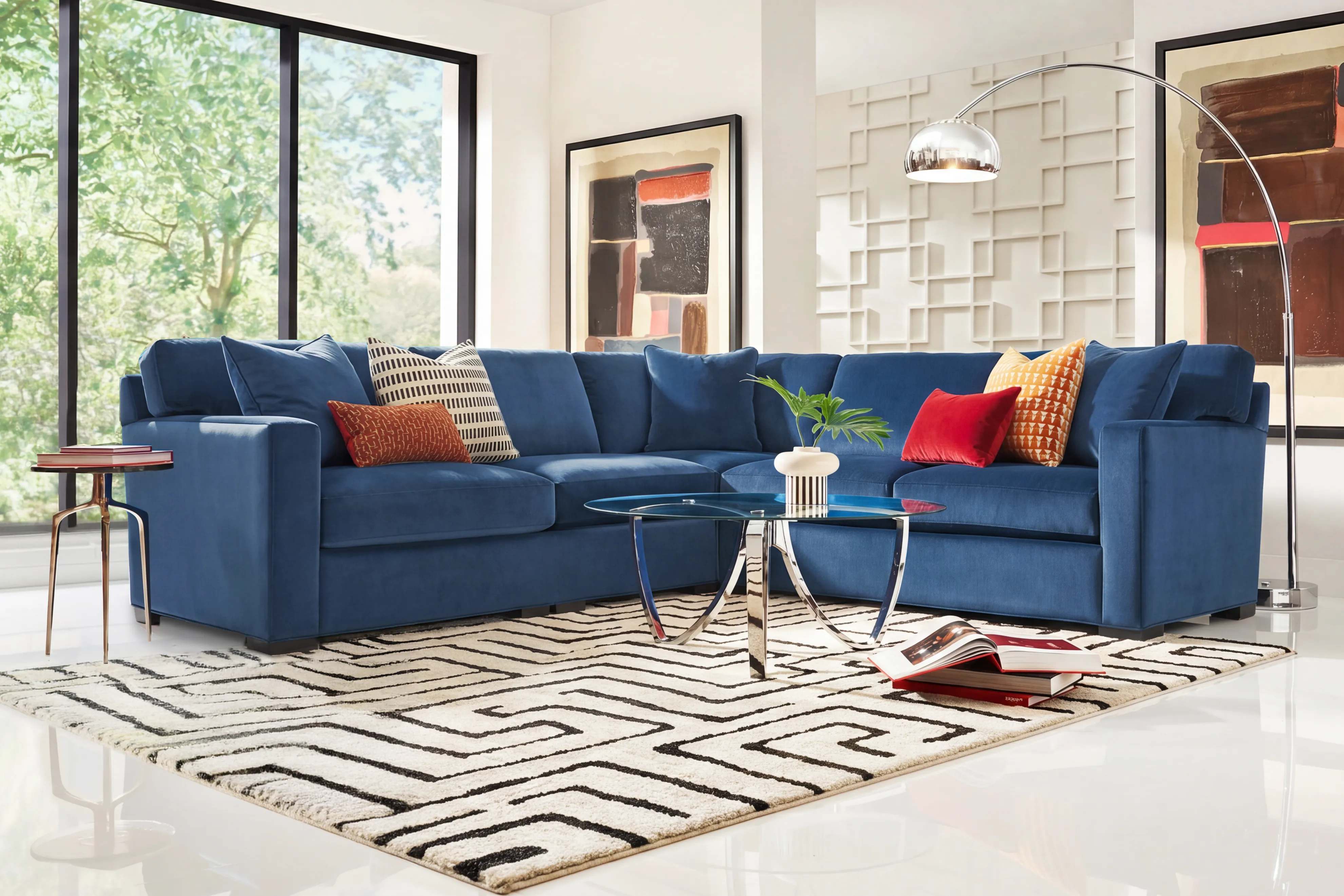 Harmonie Cobalt 2 Pc Sectional - Thumbnail - Image 2