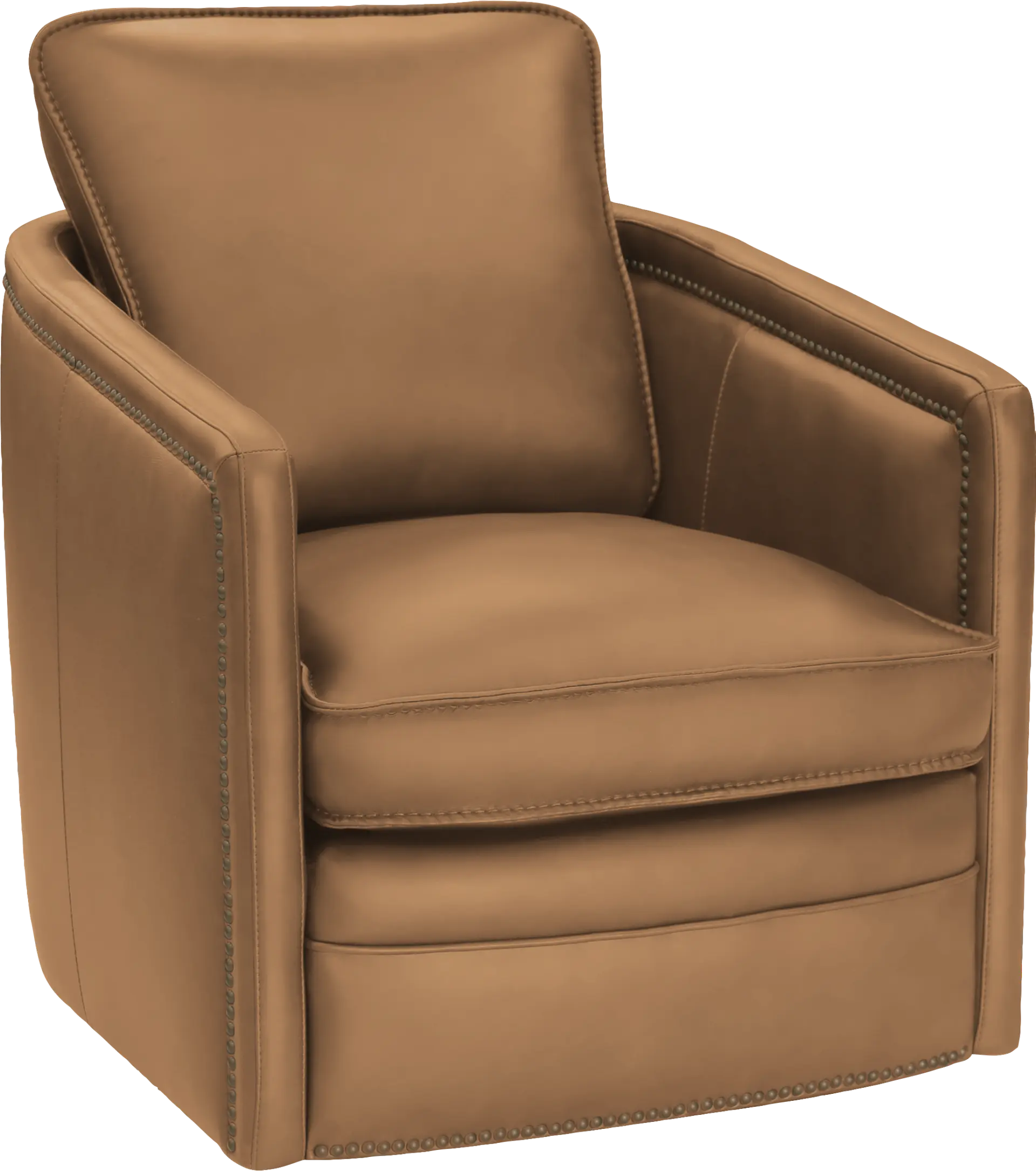Duke Saddle Leather Swivel Chair