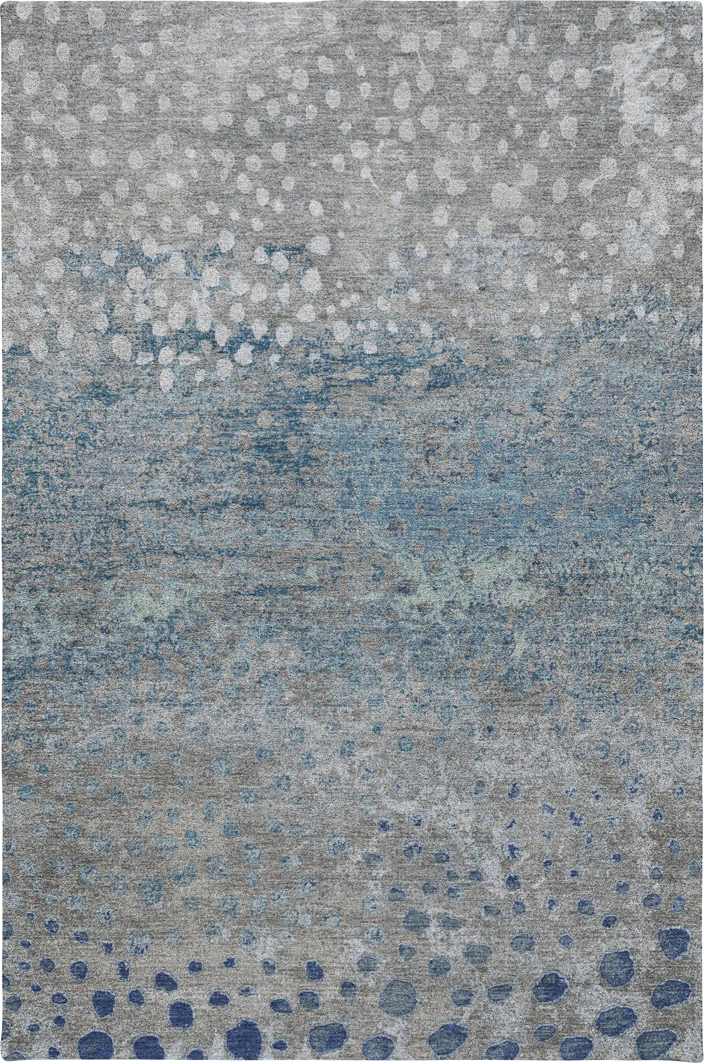 Jirak Blue 5' x 8' Machine Washable Rug