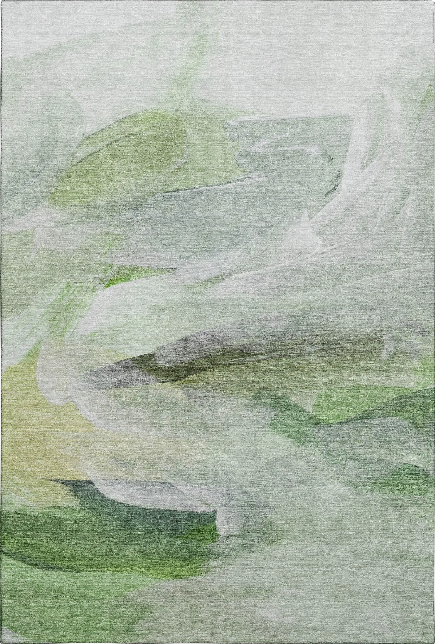 Tridi Green 5' x 8' Machine Washable Rug - Image 1