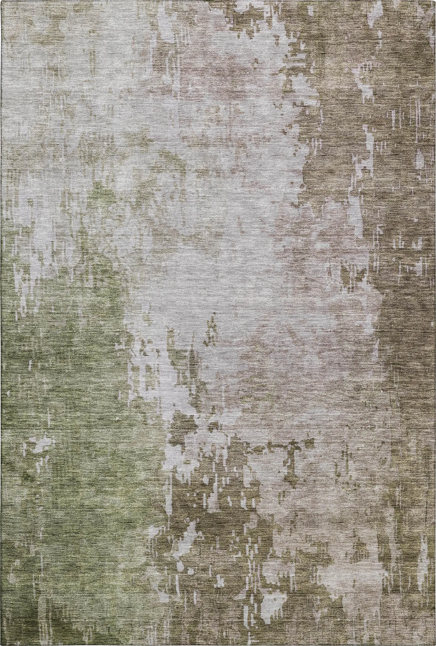 Shama Green 5' x 8' Machine Washable Rug - Thumbnail - Image 1