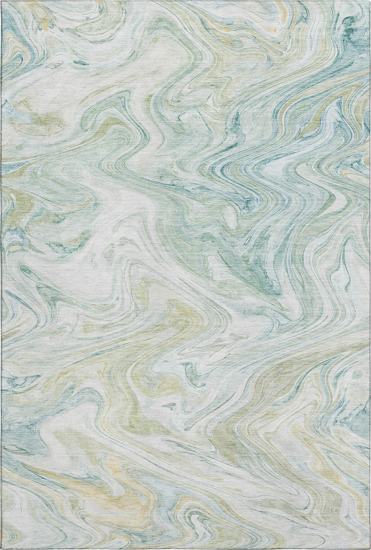 Shilo Light Blue 5' x 8' Machine Washable Rug - Image 1