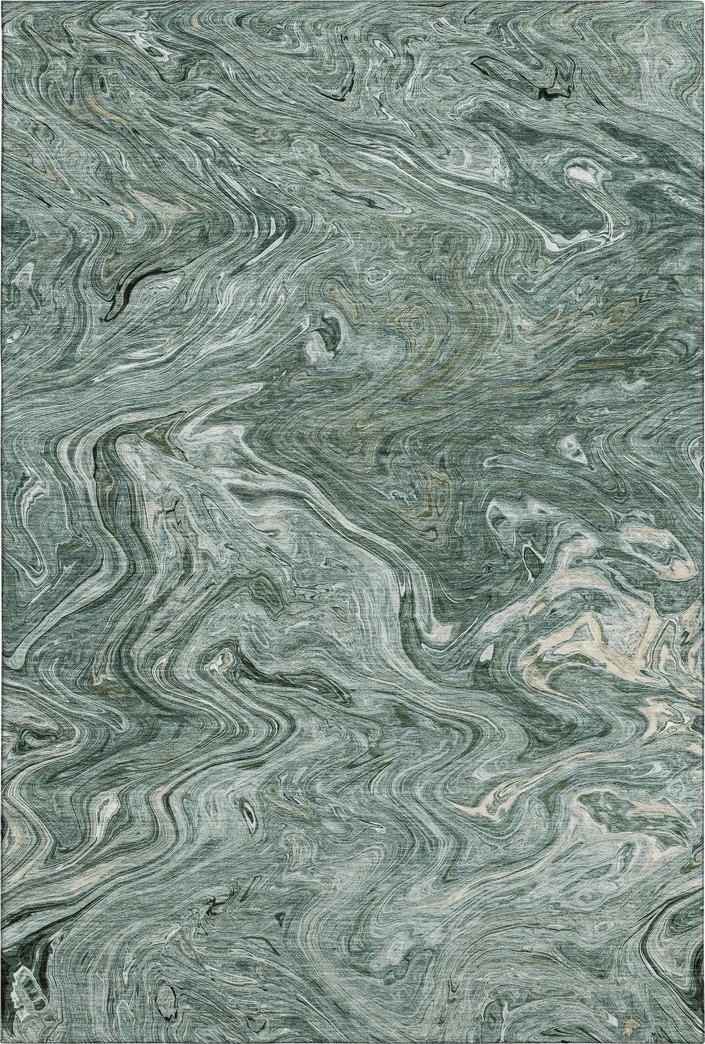 Shilo Teal 5' x 8' Machine Washable Rug - Image 1