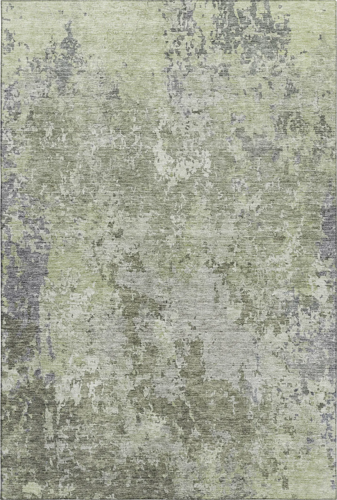 Jaisa Green 5' x 8' Machine Washable Rug - Thumbnail - Image 1