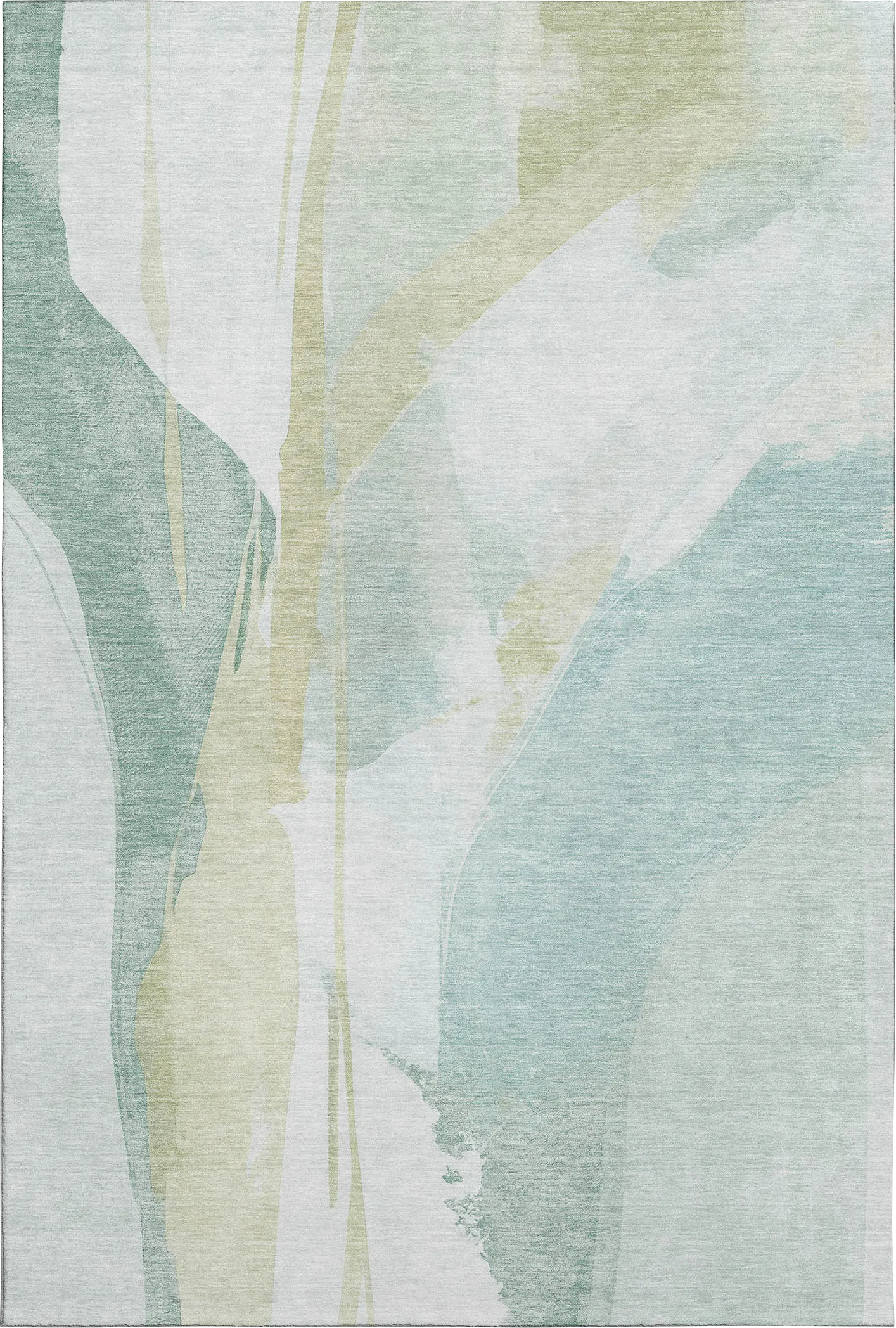Pratin Teal 5' x 8' Machine Washable Rug - Thumbnail - Image 1
