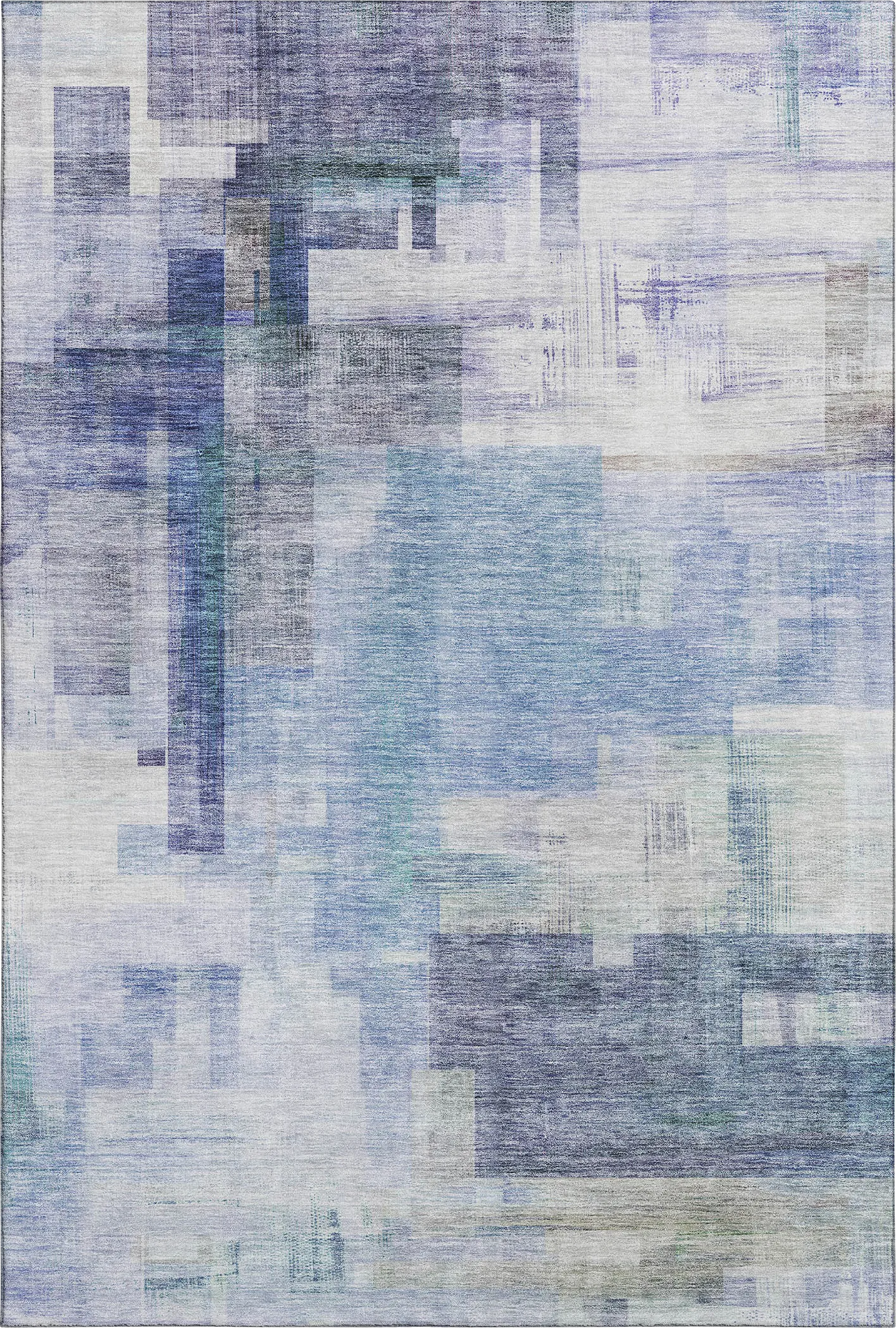 Hanne Blue 5' x 8' Machine Washable Rug - Thumbnail - Image 1