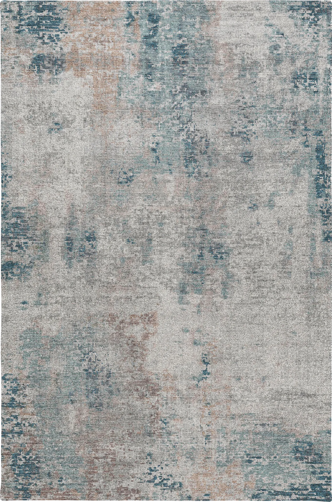 Memva Teal 5' x 8' Machine Washable Rug - Image 1