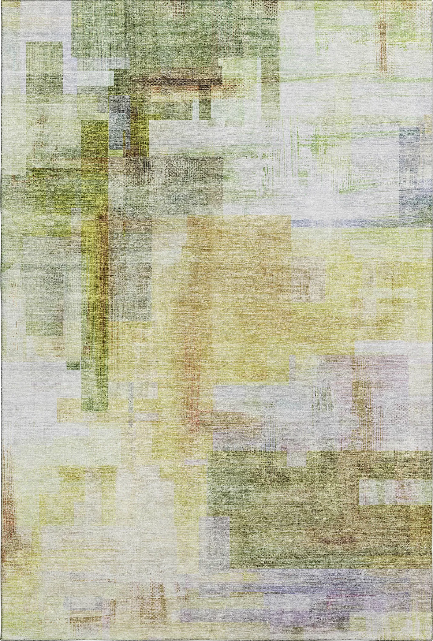 Hanne Green 5' x 8' Machine Washable Rug - Image 1
